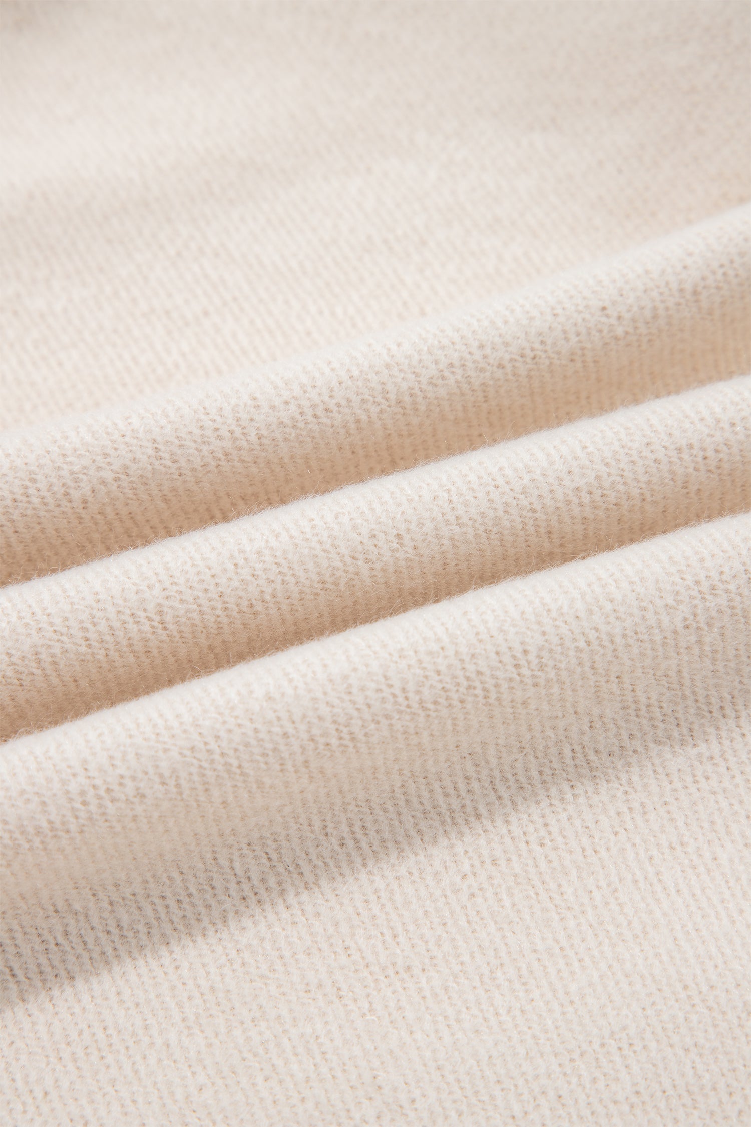 Beige CHRIST IS KING Embroidery High Neck Baggy Sweatshirt