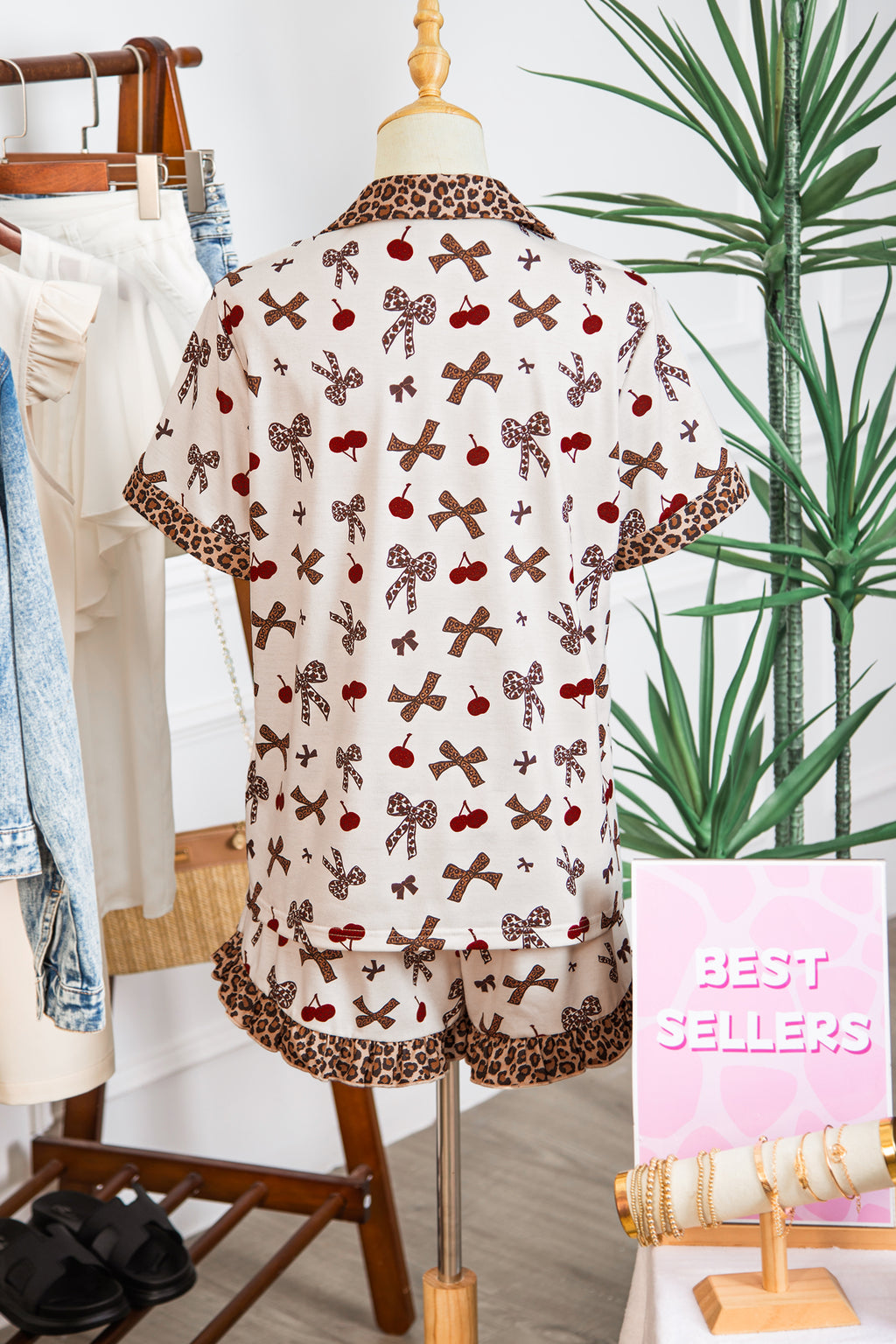 Cherry Bow PJ Set