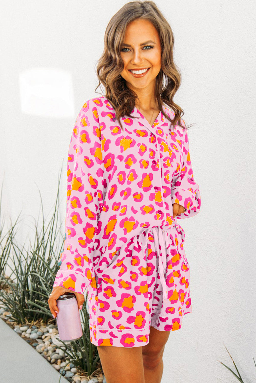 Blushing Leopard PJ Set