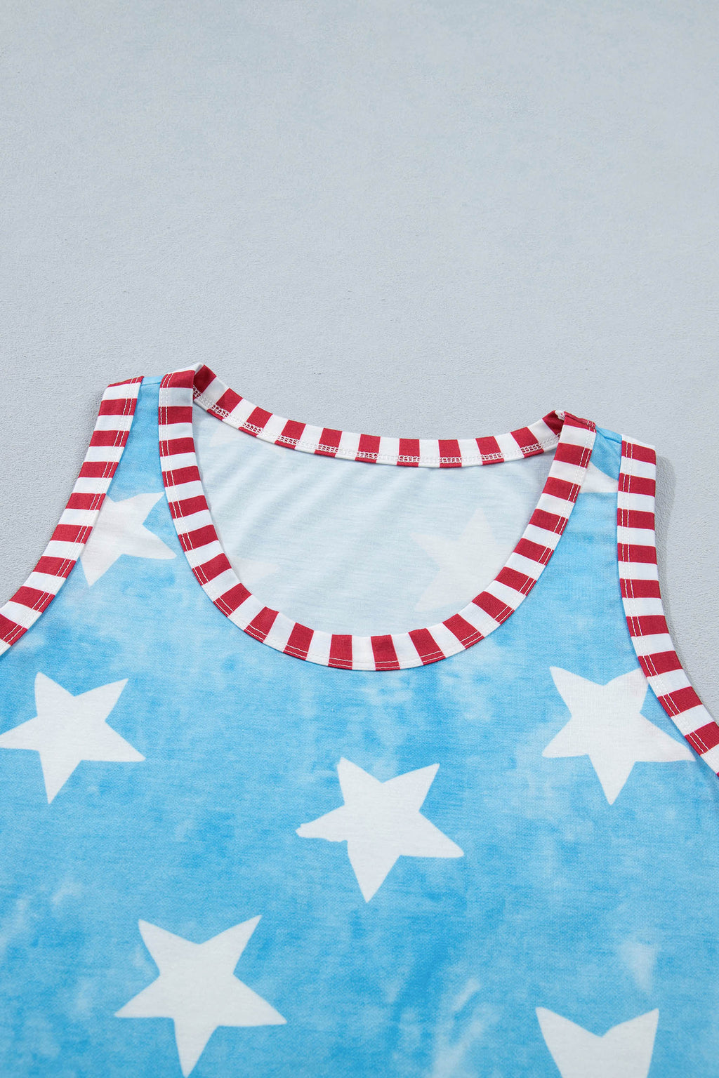 Sky Blue Tie Dye Star Tank Top
