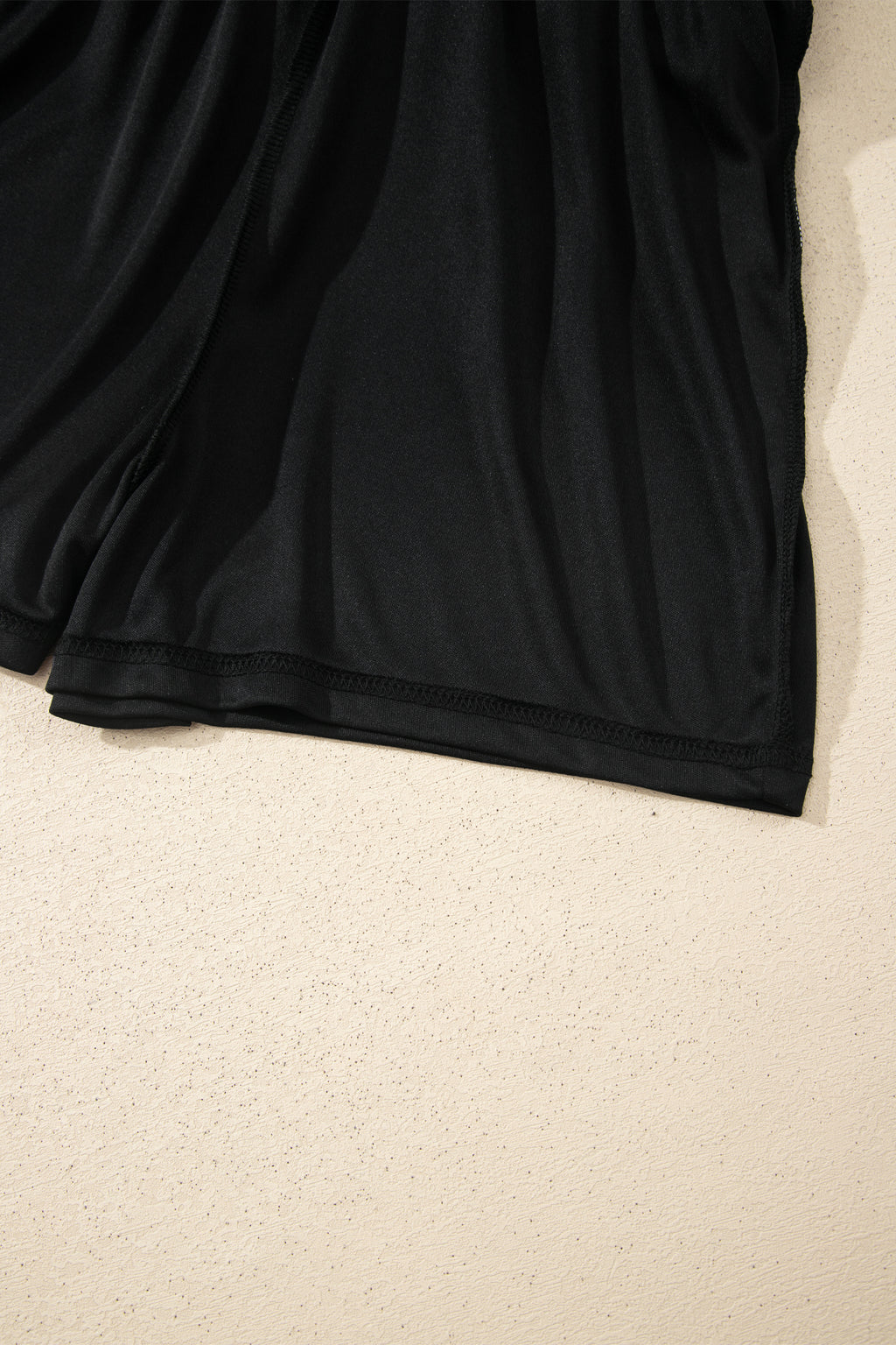 Black Preppy Striped Trim V Neck Polo Tee Drawstring Skirt Set