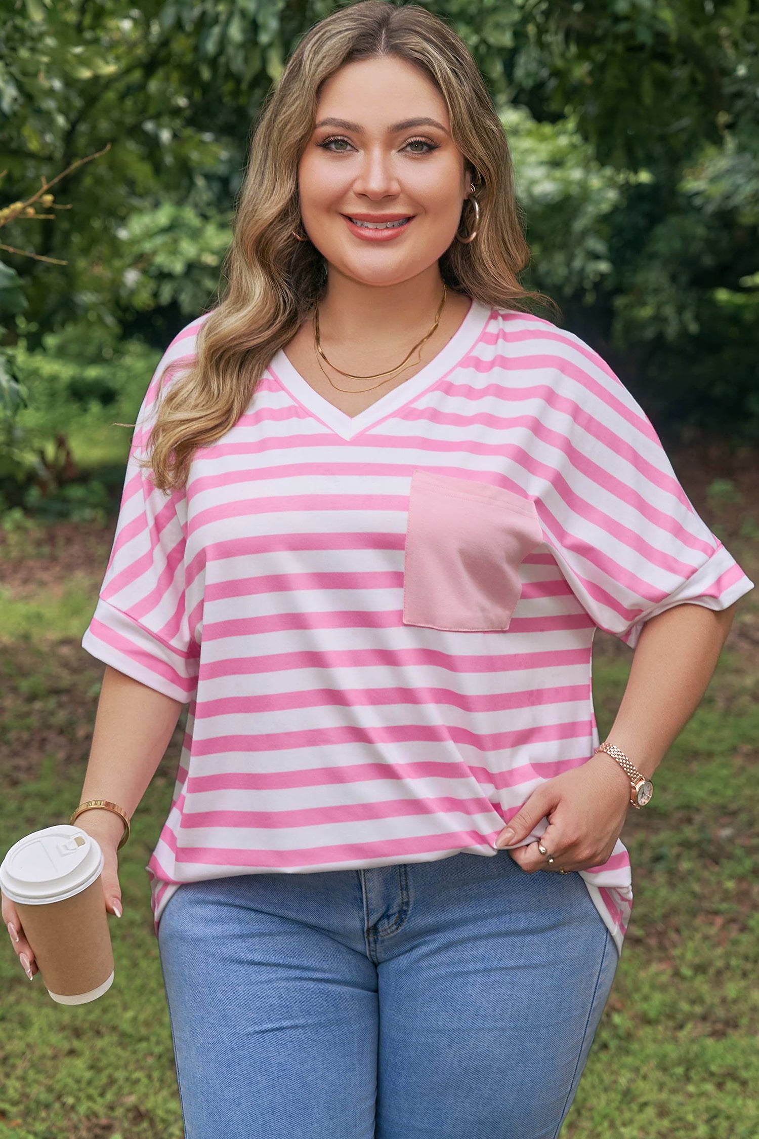 Sweet Stripe Pocket Tee