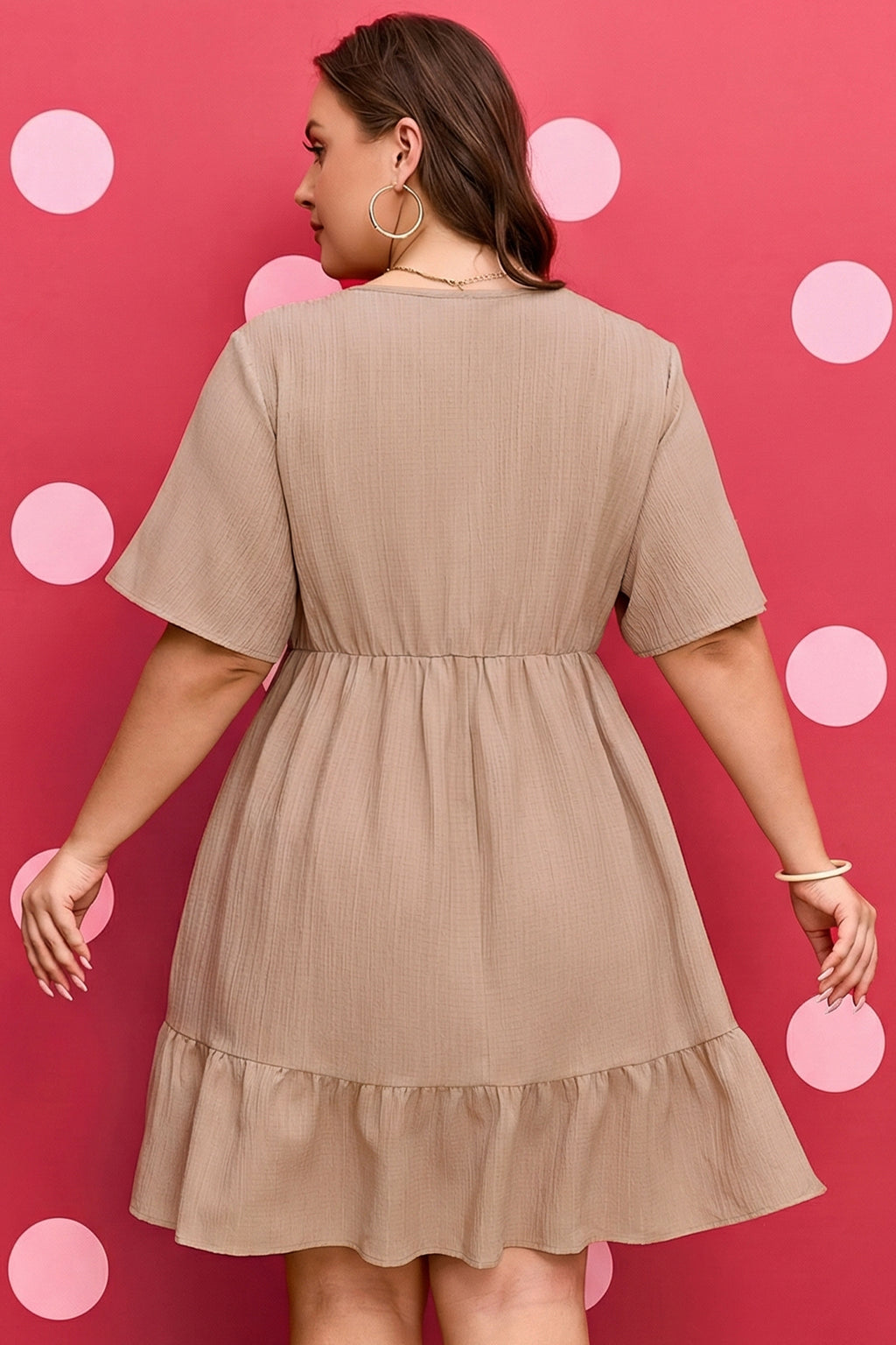 Effortless Beauty Khaki Dress