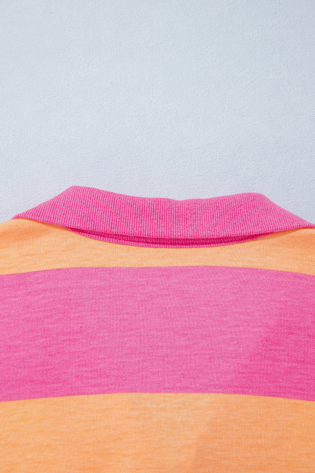 Orange Stripe Colorblock Half Sleeve Top Casual Loose Pants 2pcs Set