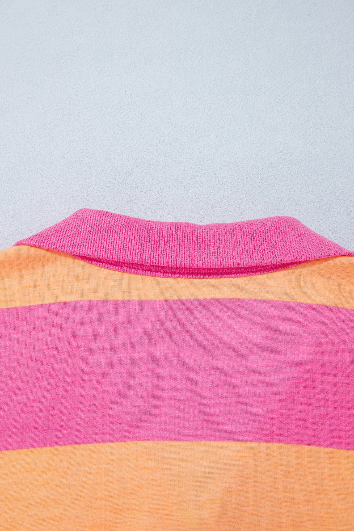 Orange Stripe Colorblock Half Sleeve Top Casual Loose Pants 2pcs Set