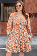 Citrus Floral Babydoll Dress