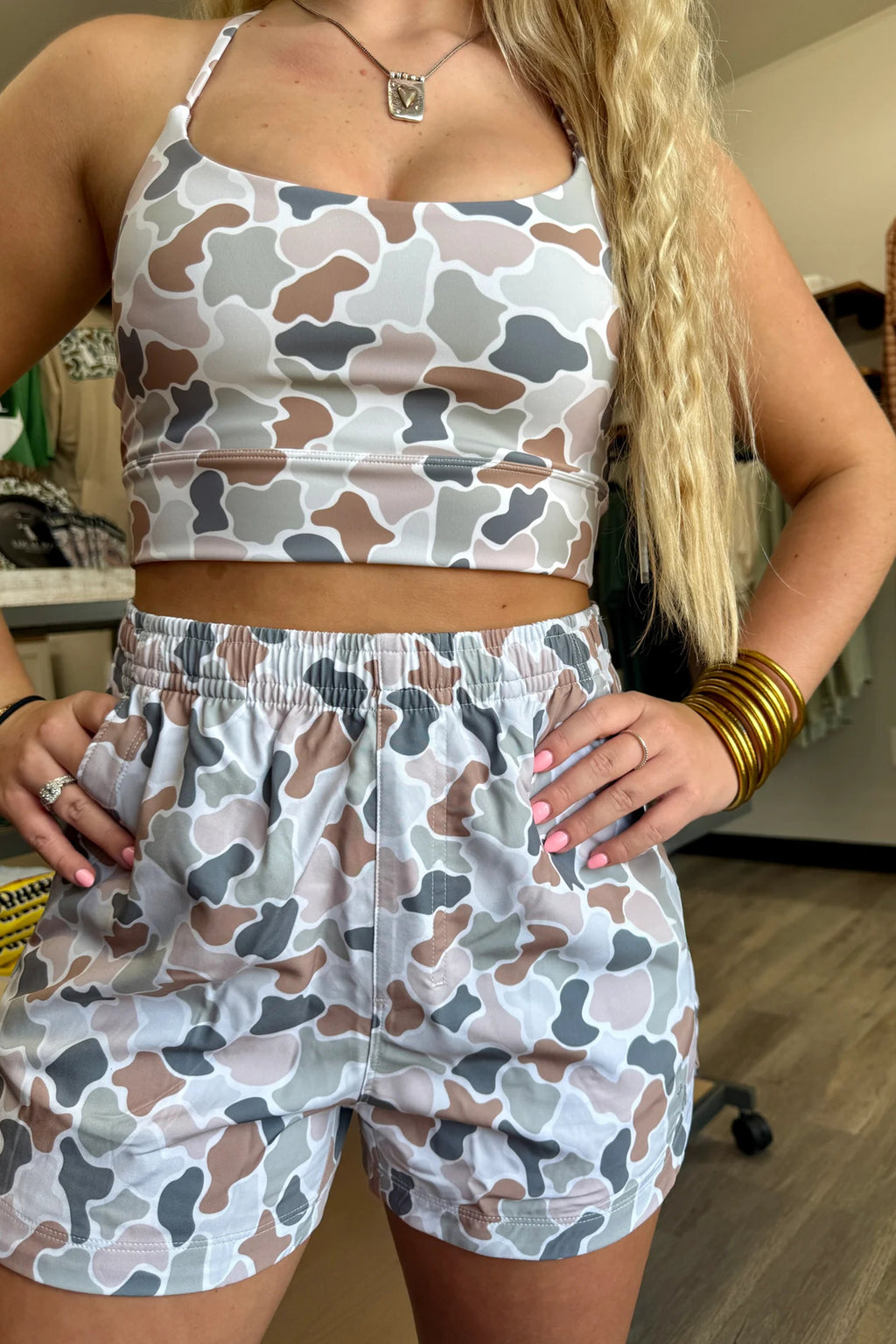 Camouflage Cropped Tank 2PCS
