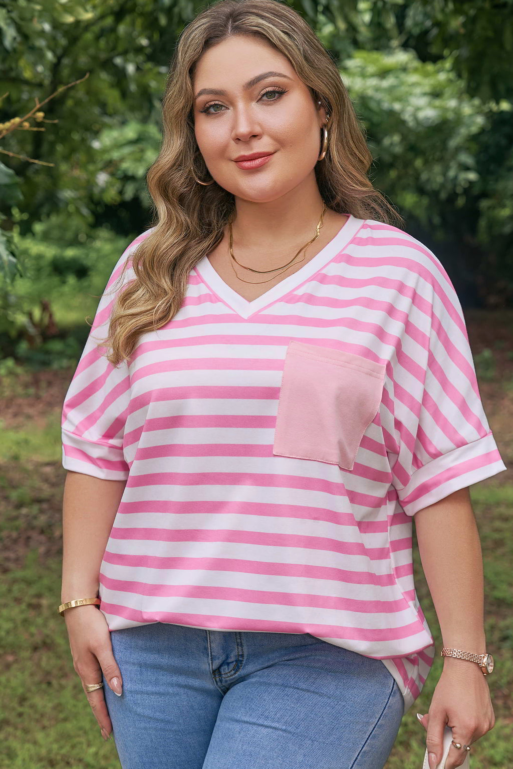 Sweet Stripe Pocket Tee