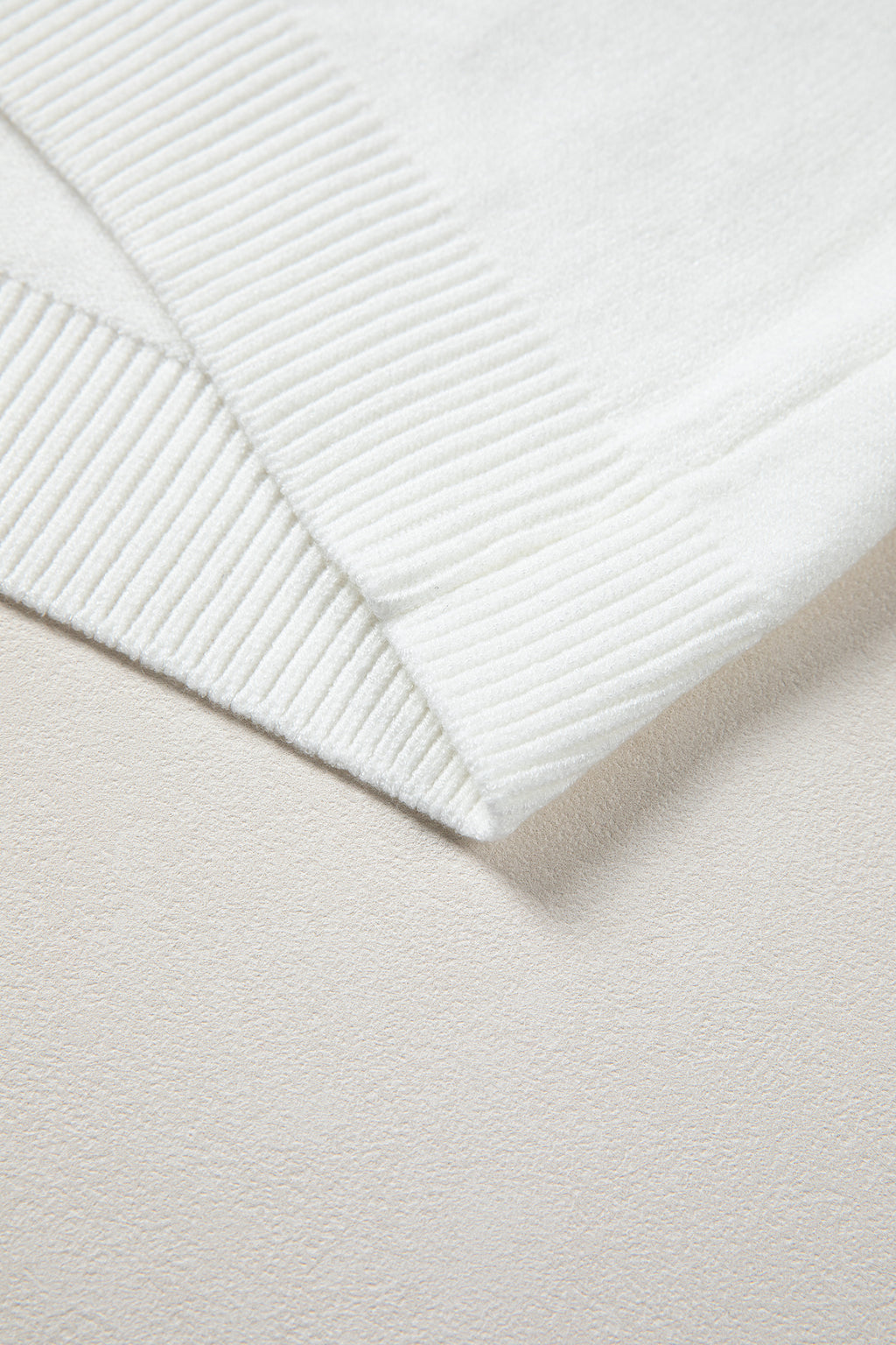 White Corded Horseshoes Sweater