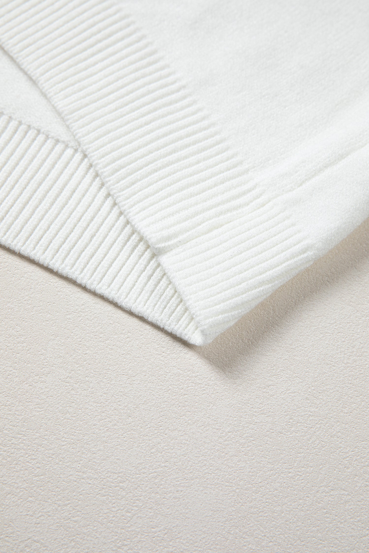 White Corded Horseshoes Sweater