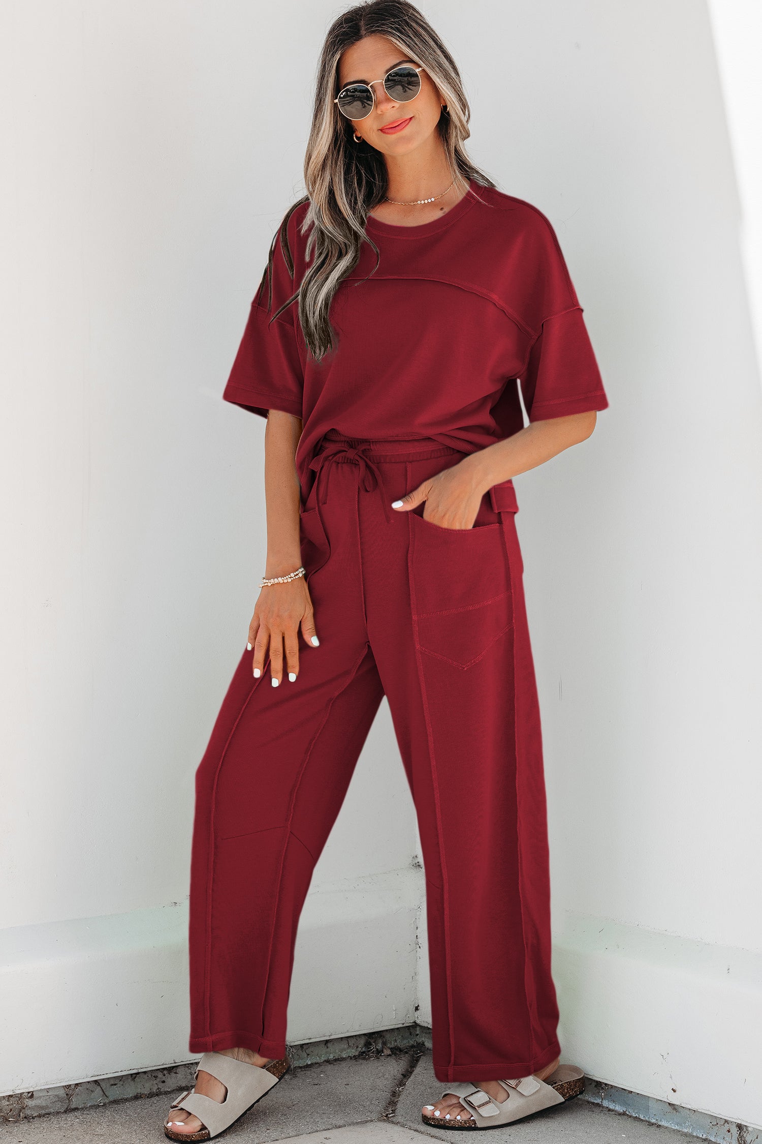 Boxy Tee and Barrel Pants Set