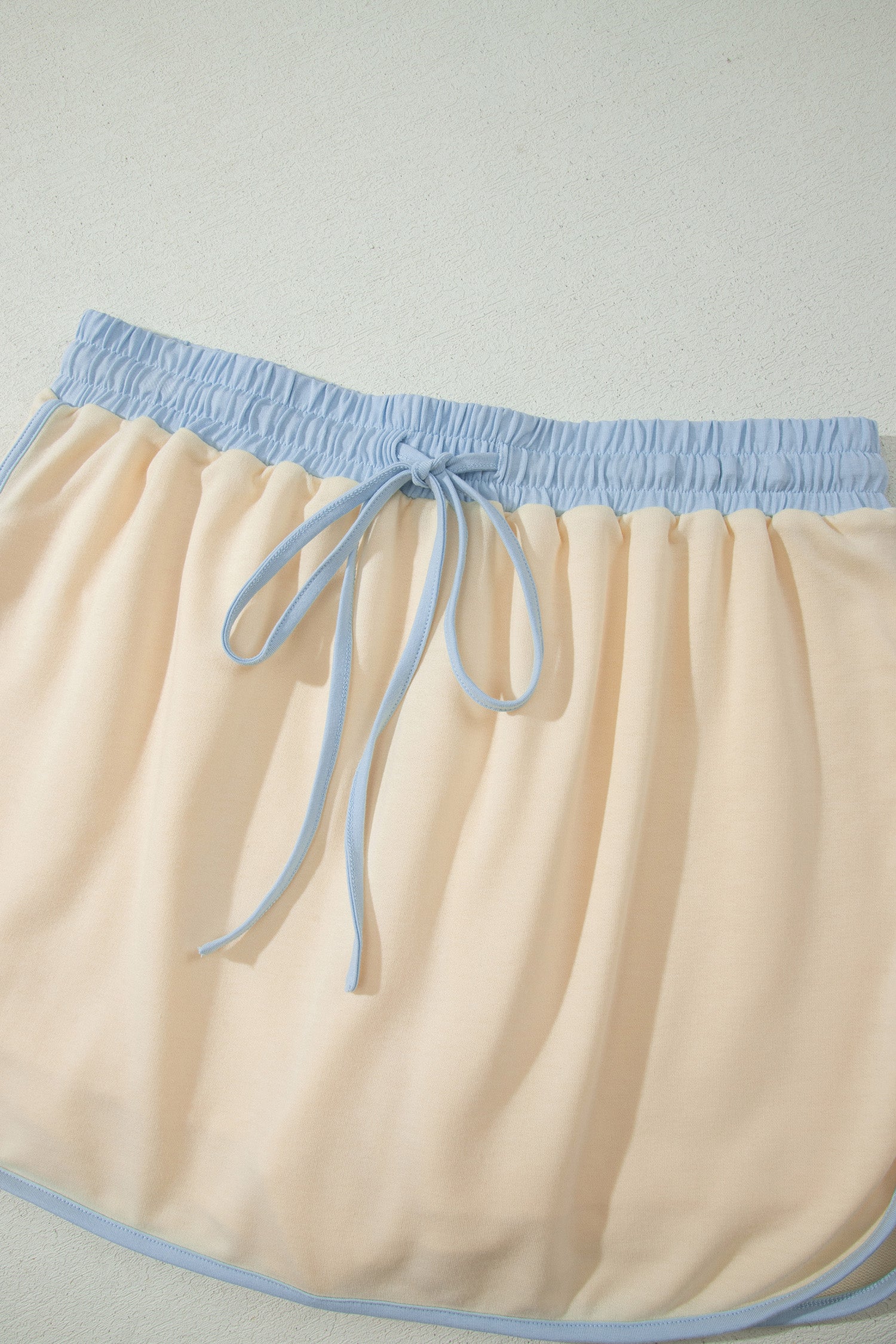 Moonlight Jade Colorblock Edge Drop Shoulder T Shirt and Skort 2Pcs Set