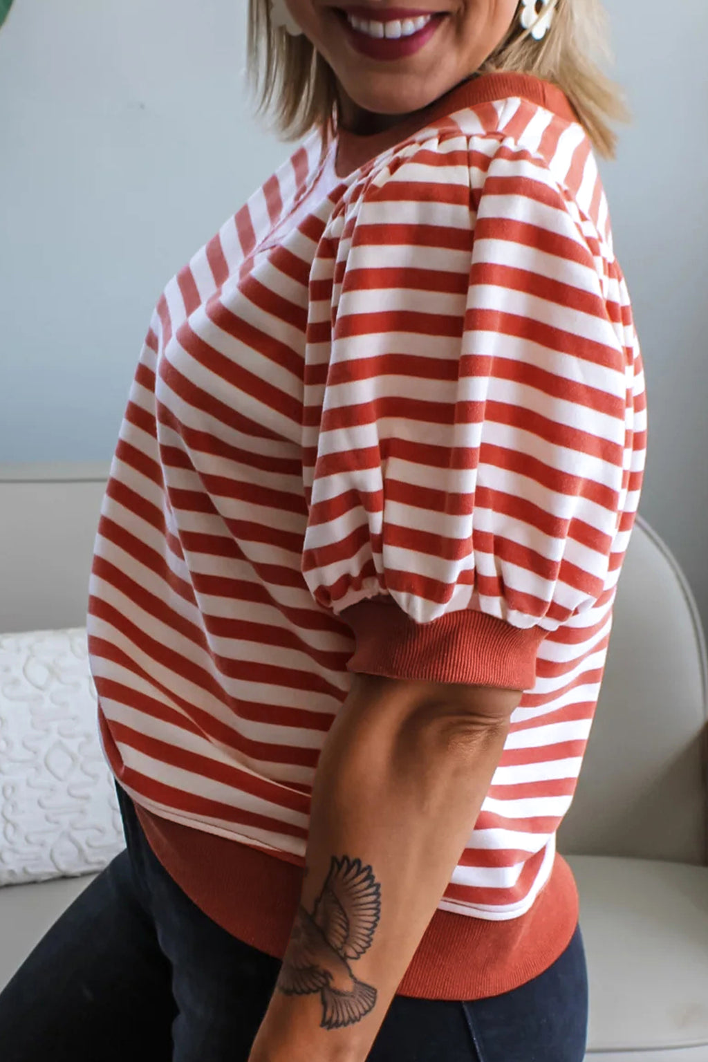 Orange Stripe Shirt