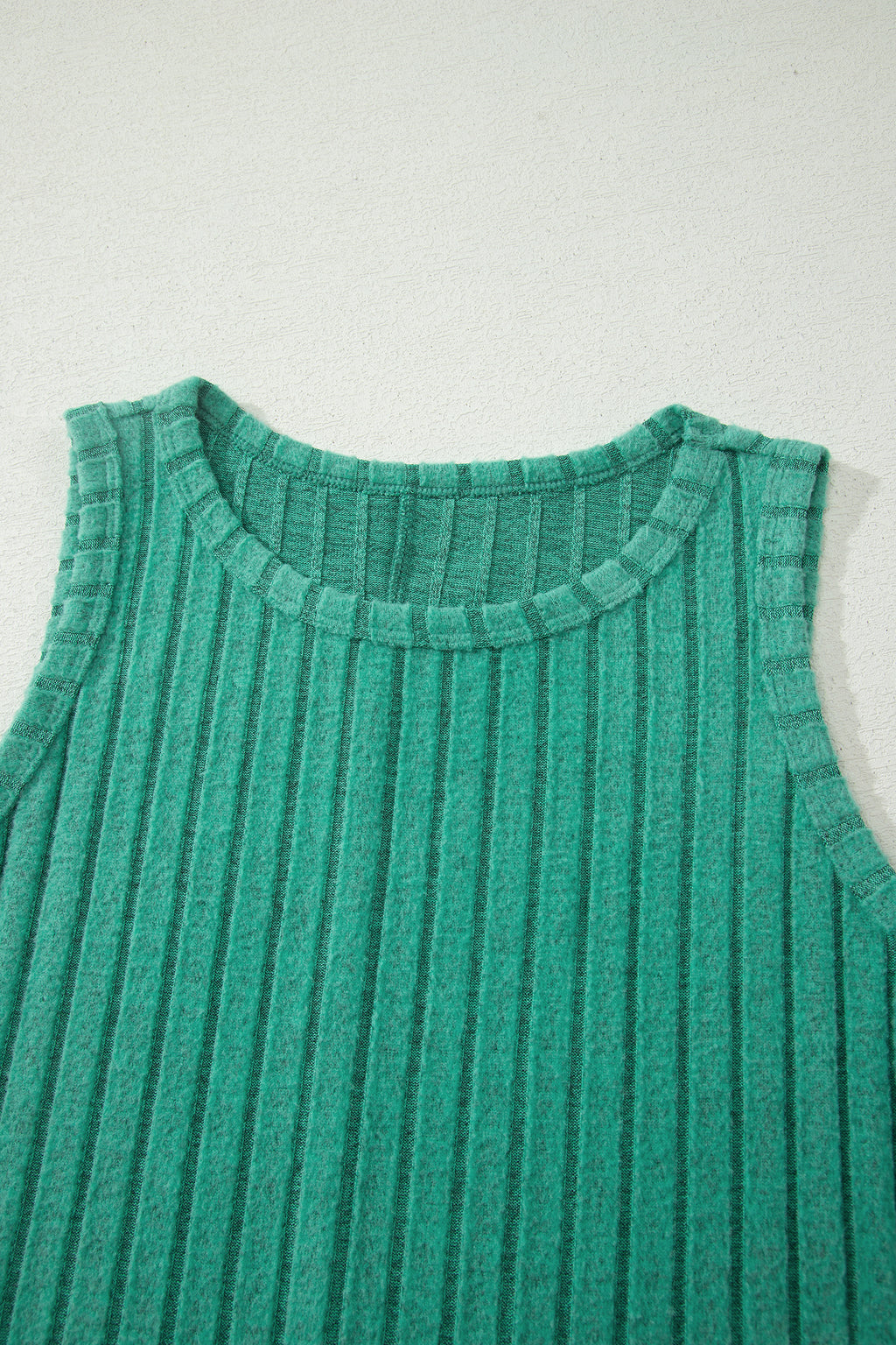 Sea Green Slim Ribbed Mineral Wash Tank Top