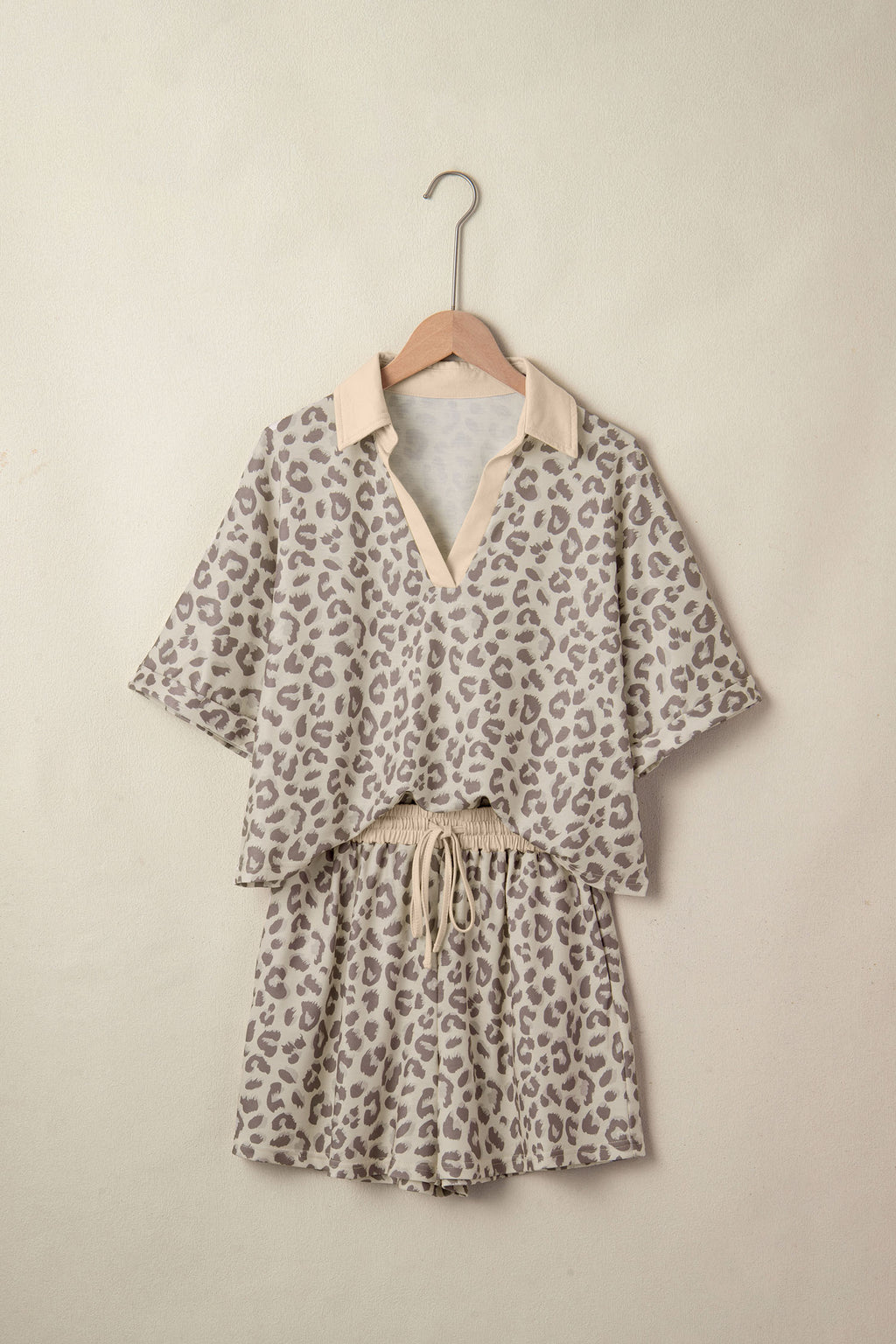 Leopard Printed 2pcs Short Set
