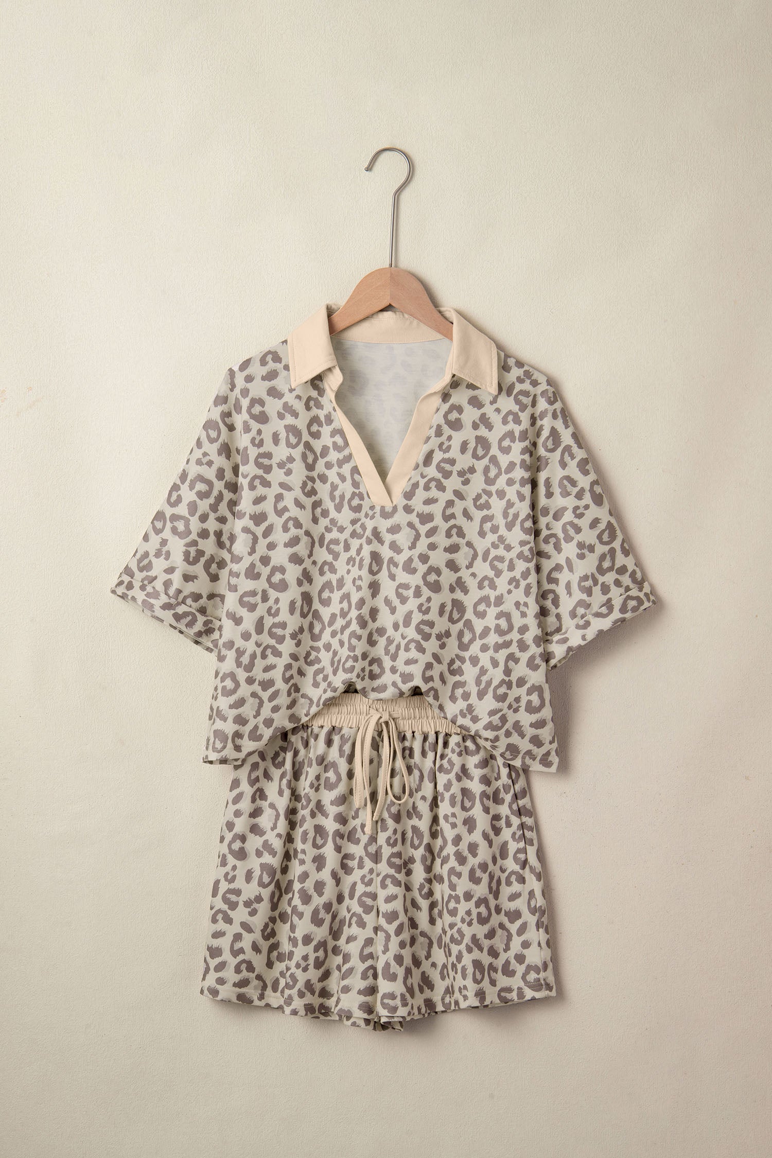 Leopard Printed 2pcs Short Set