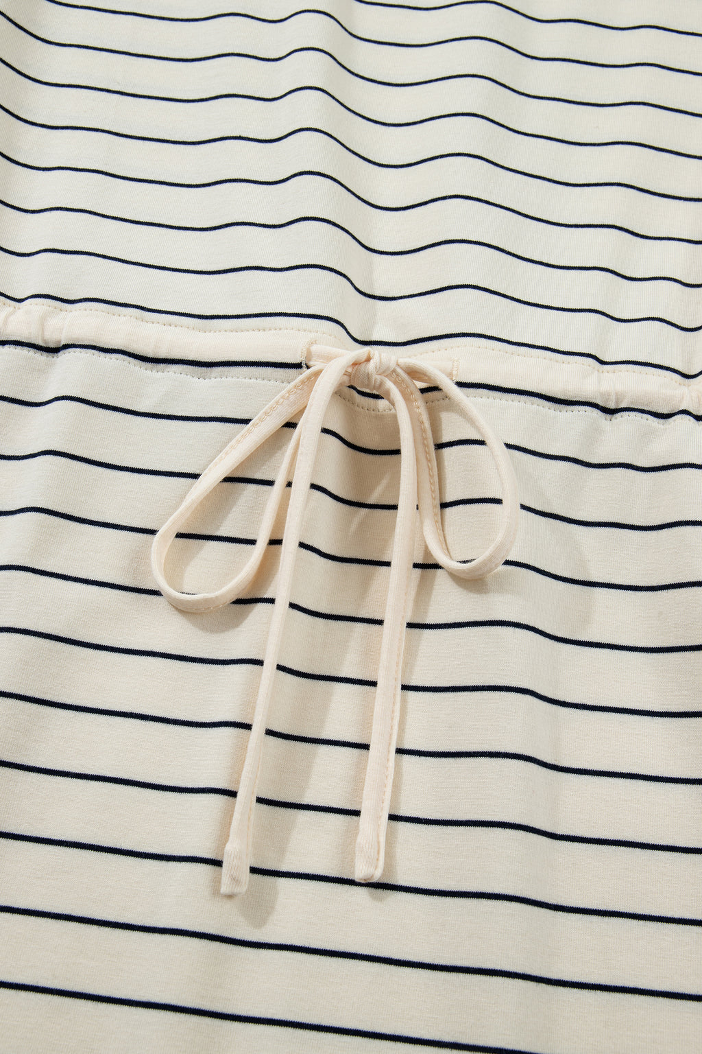 Stripe Drawstring Tunic Tank Mini Dress
