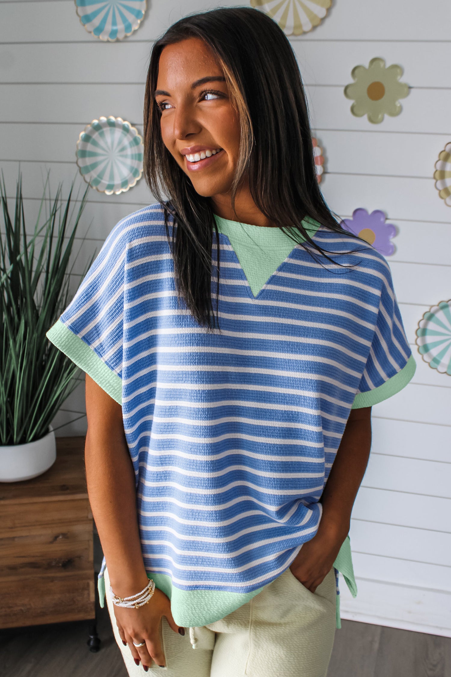 Coastal Calm Striped Top