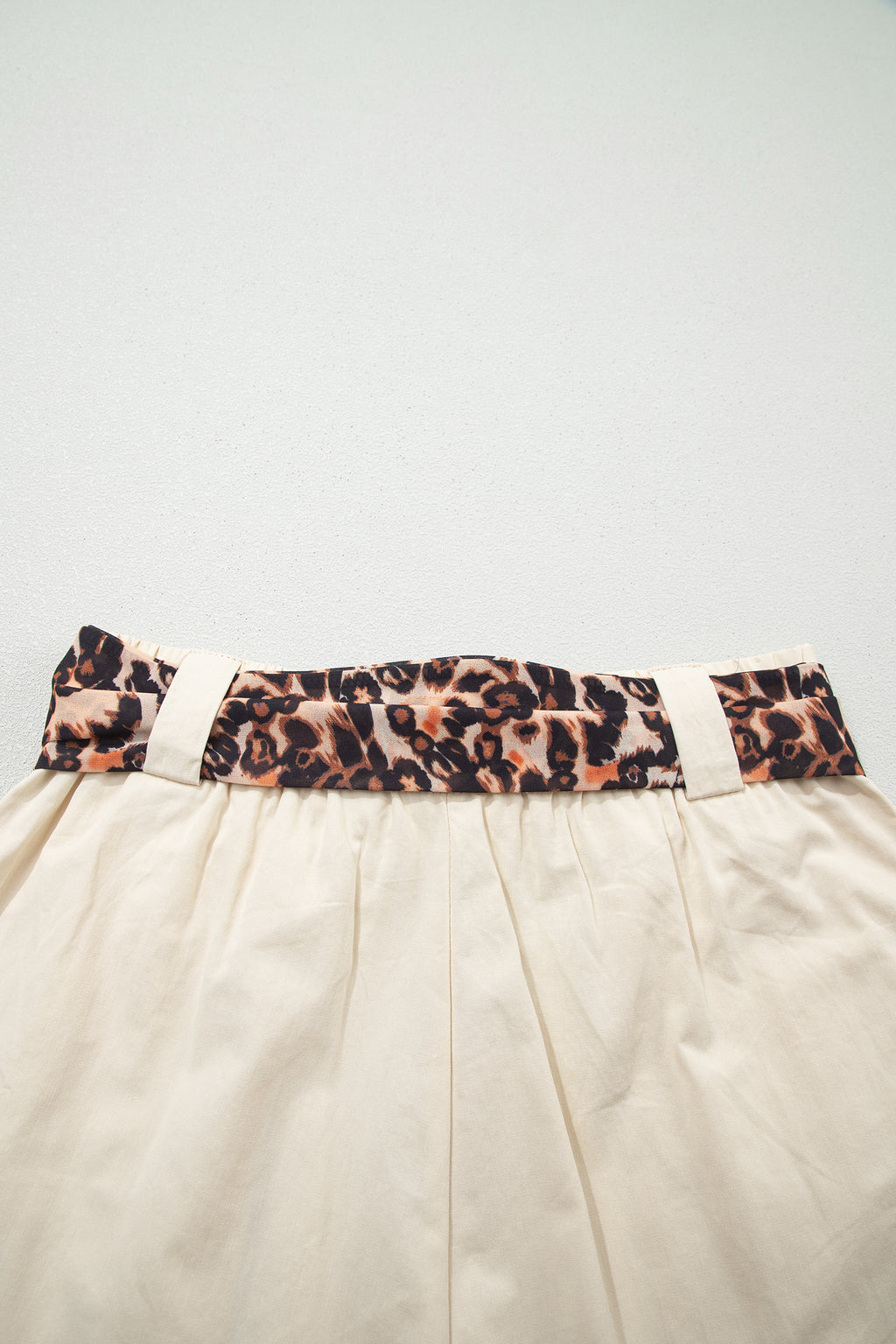 Oatmeal Leopard Shorts