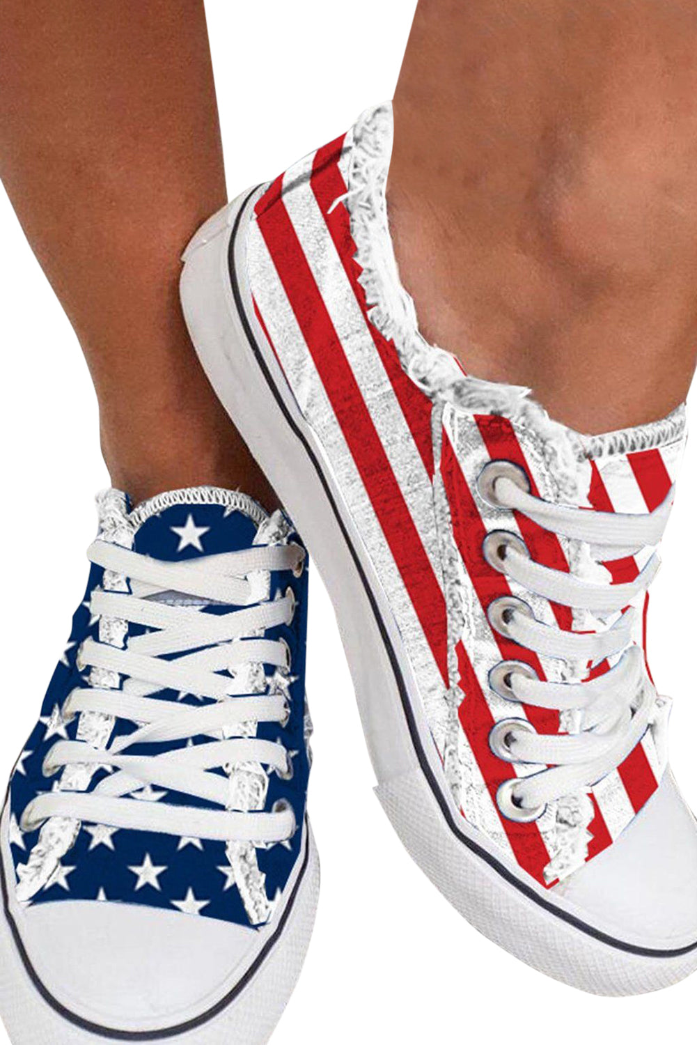 Red, White & Cute Sneakers