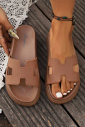 Luxe H Cut Platform Slides