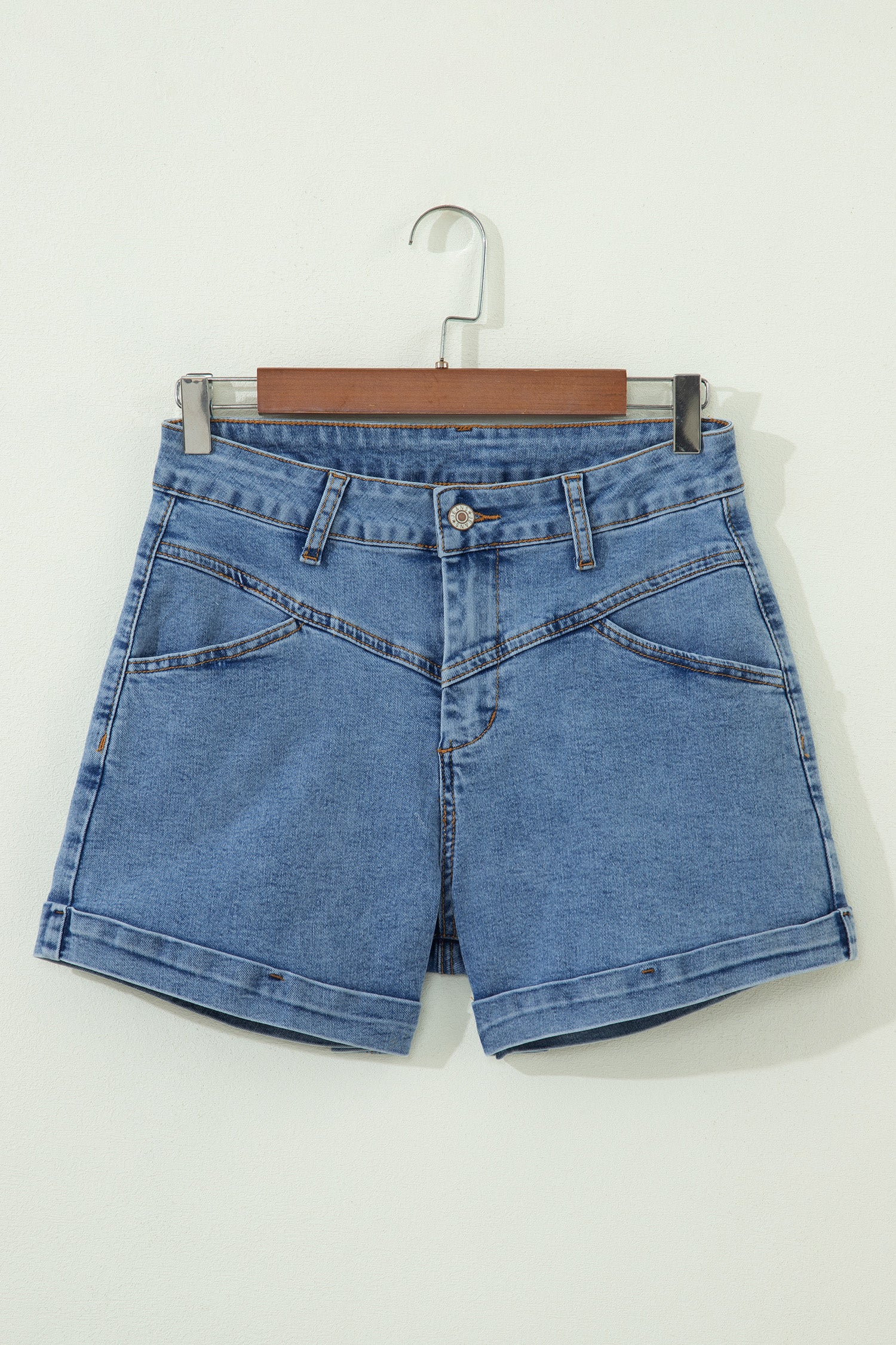Ivy Seam Denim Shorts