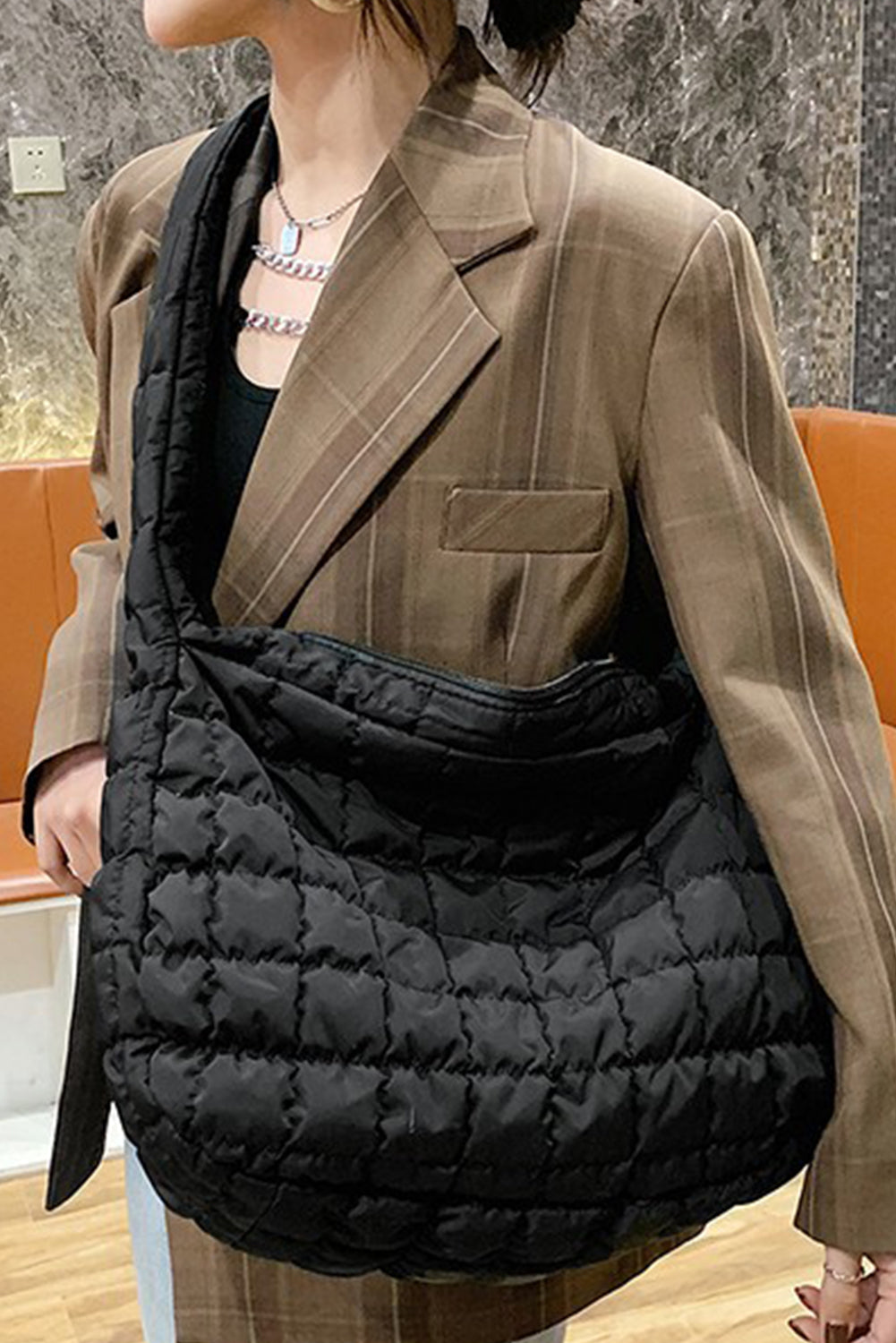 Black Quilted Bag