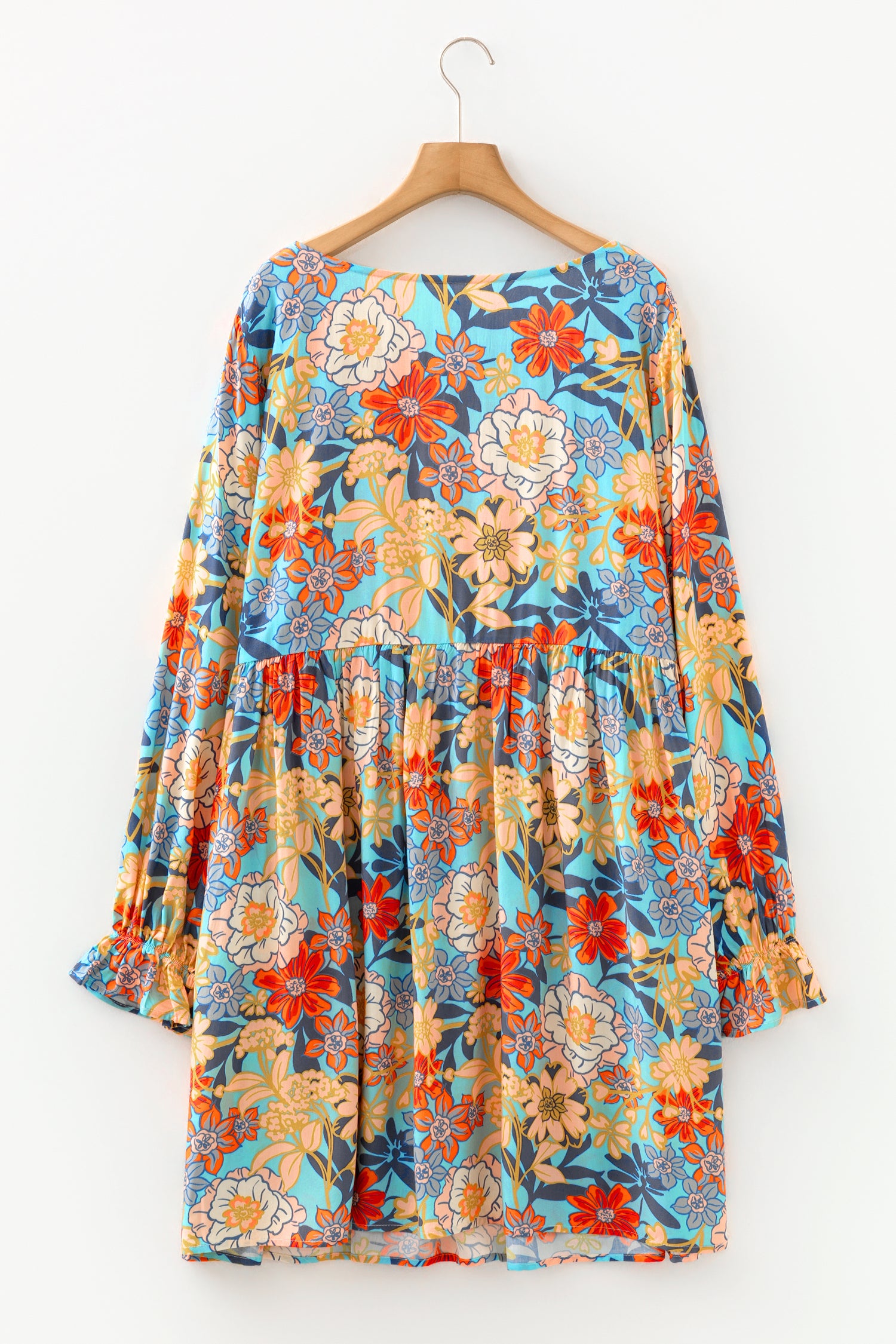 Chic Floral Ruffle Mini Dress