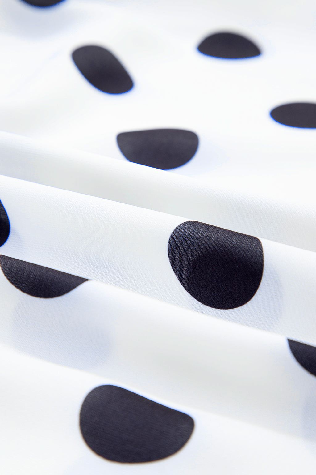 White Polka Dot Babydoll Blouse