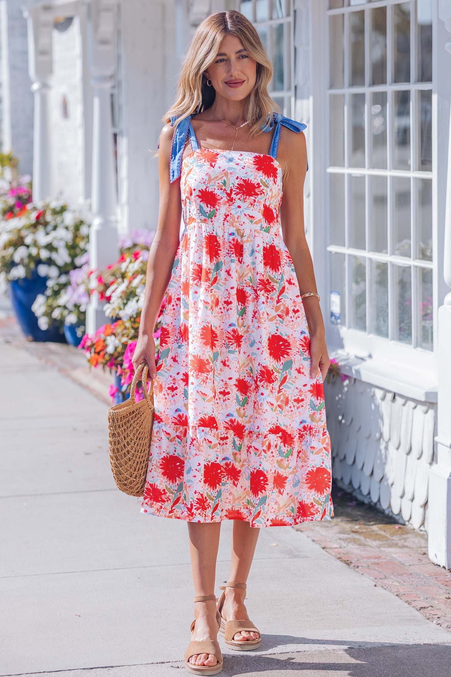 Red Floral Dress