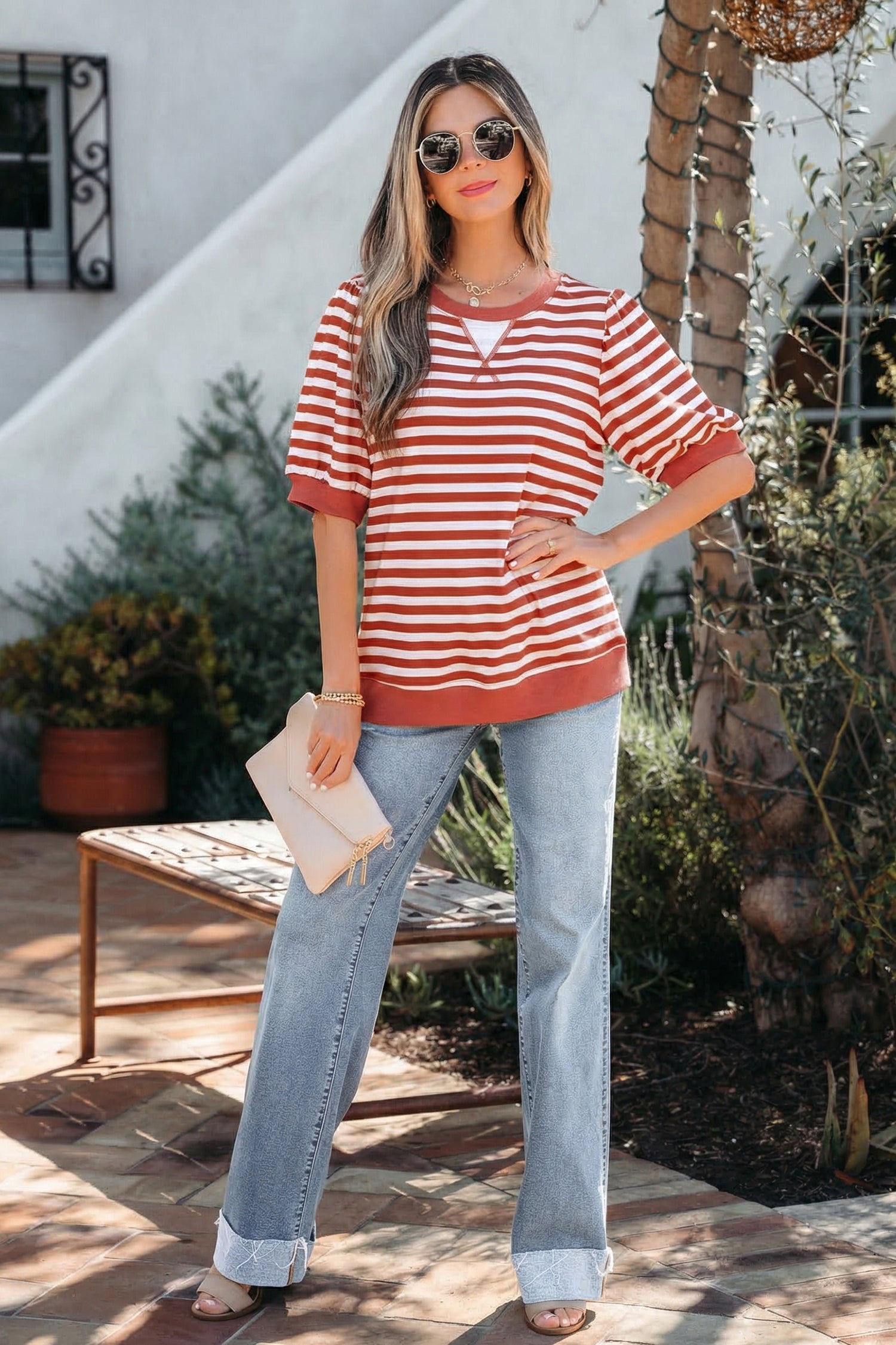 Orange Stripe Shirt