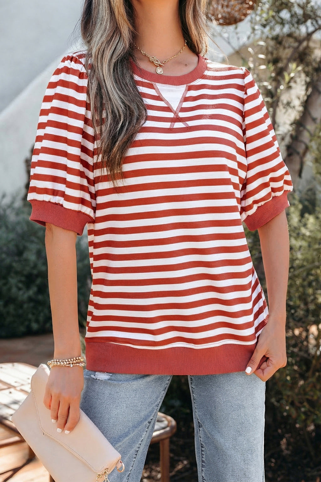 Orange Stripe Shirt