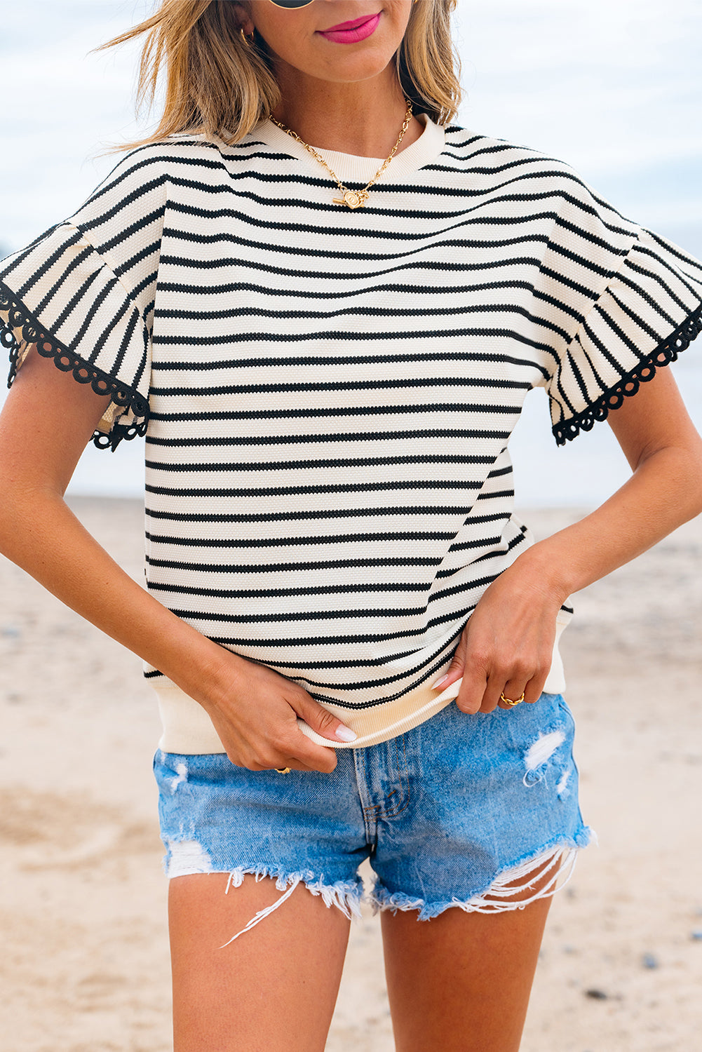 Black Stripe Top
