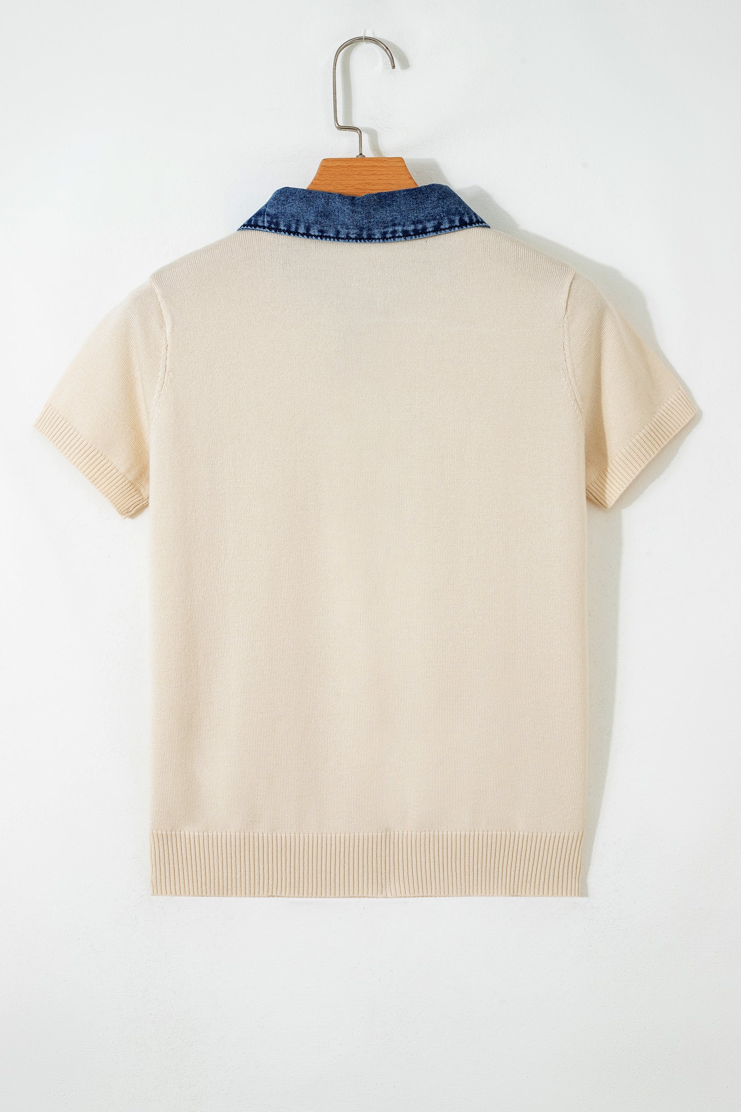 Elegant Short Sleeve Knit Sweater