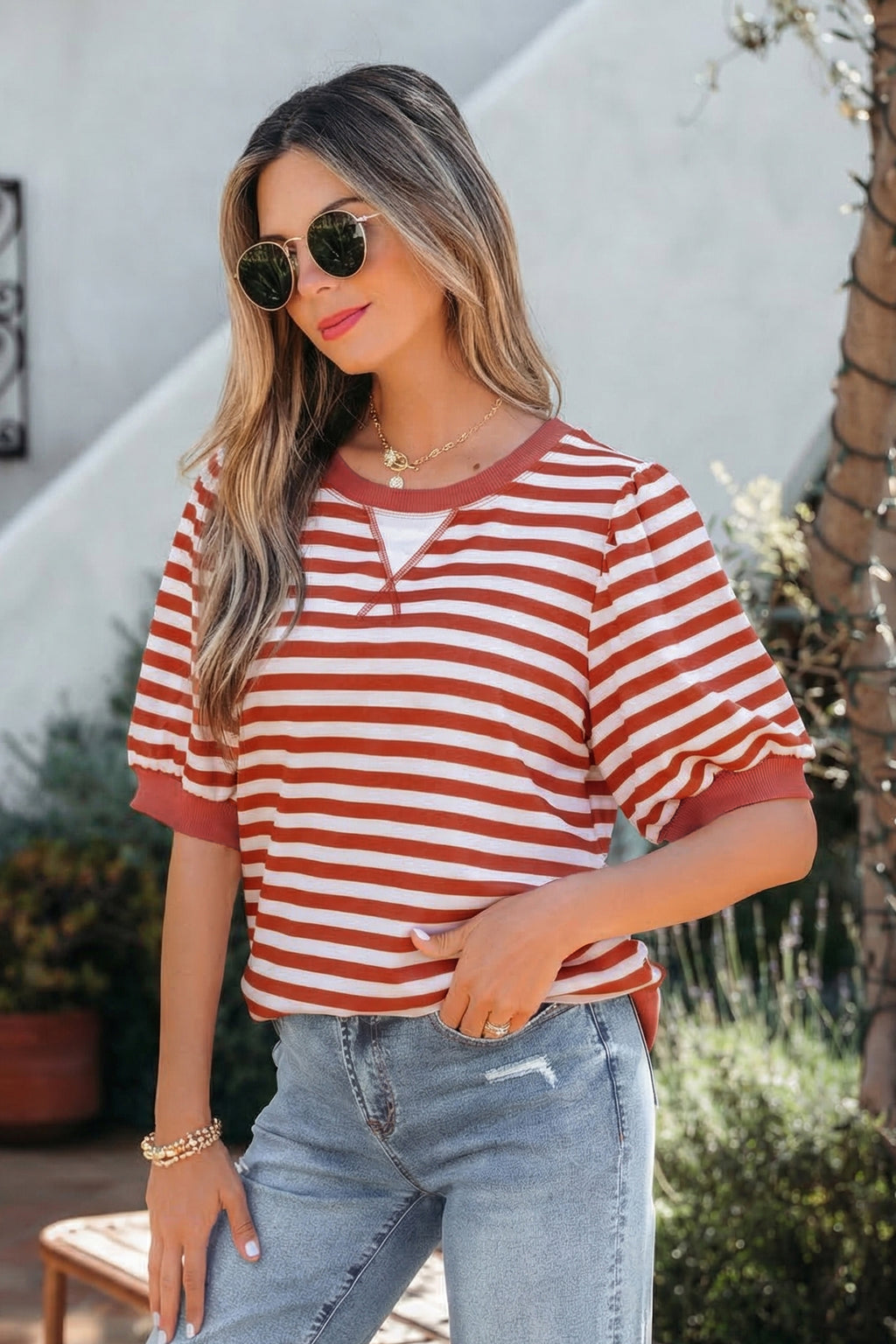 Orange Stripe Shirt