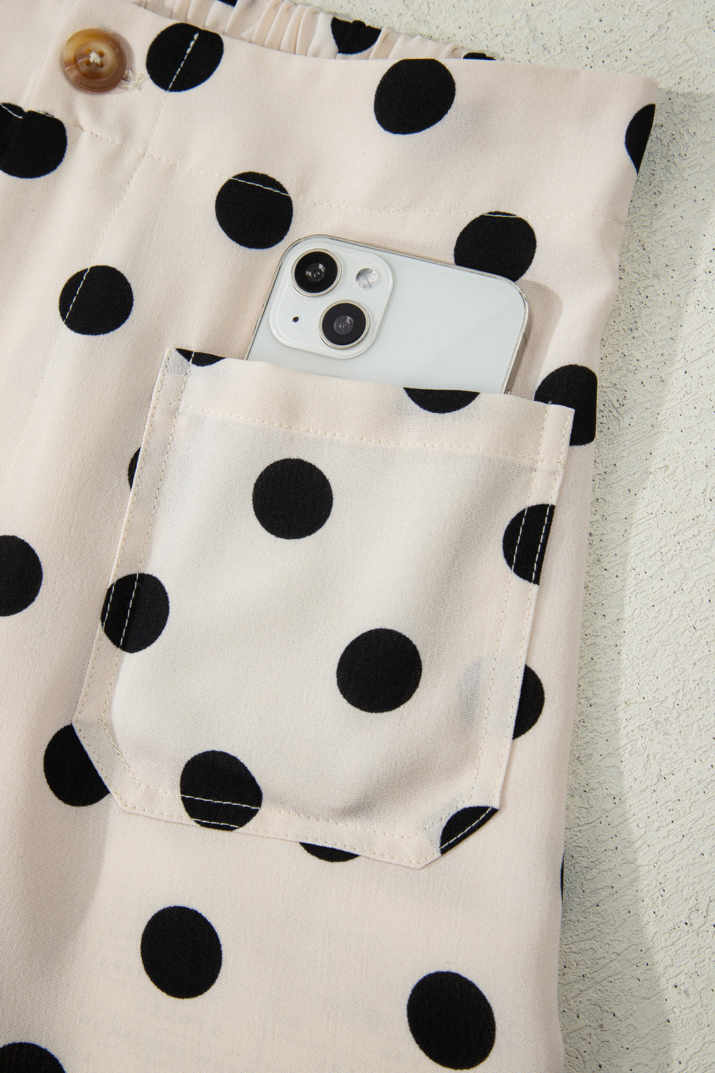 Polka Dot Straight Leg Pants