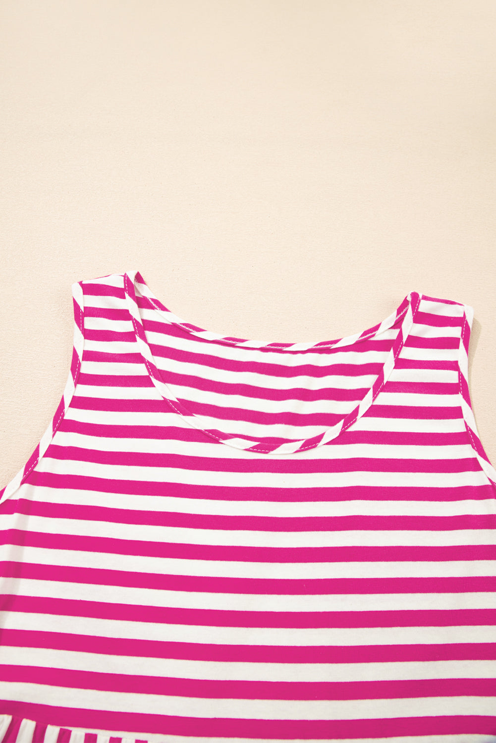 Rose Stripe Loose Fit Mini Dress