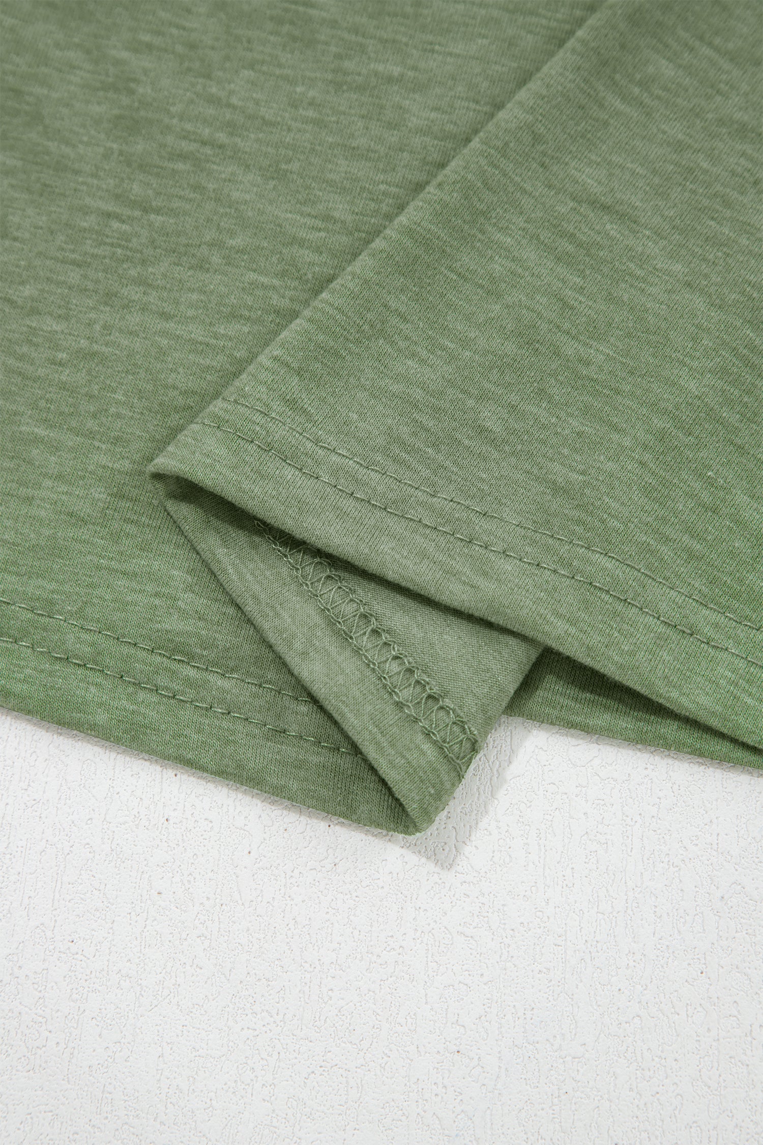 Grass Green Solid Color Lace Detail V Neck Sleeveless Shift Mini Dress