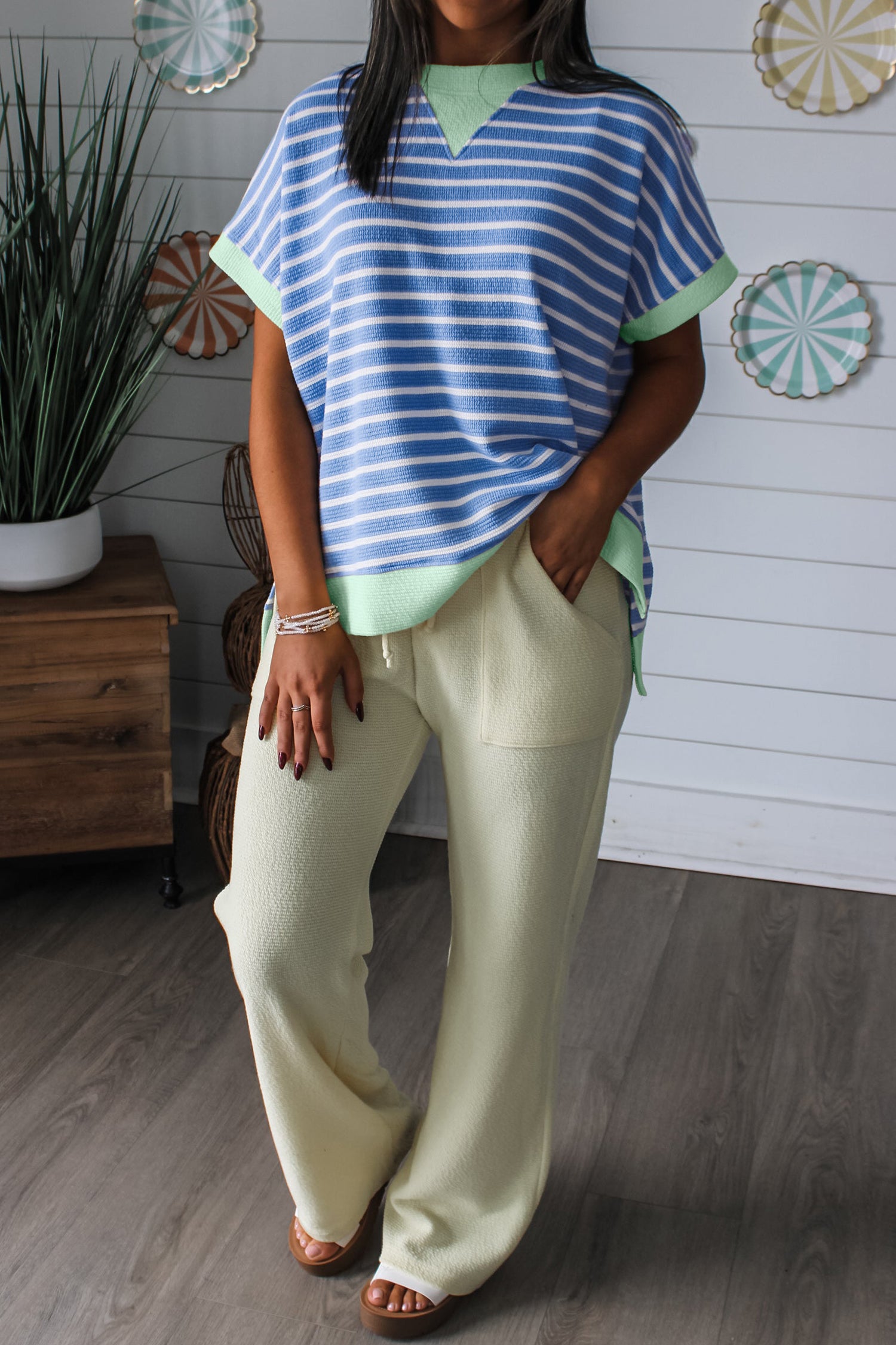 Coastal Calm Striped Top