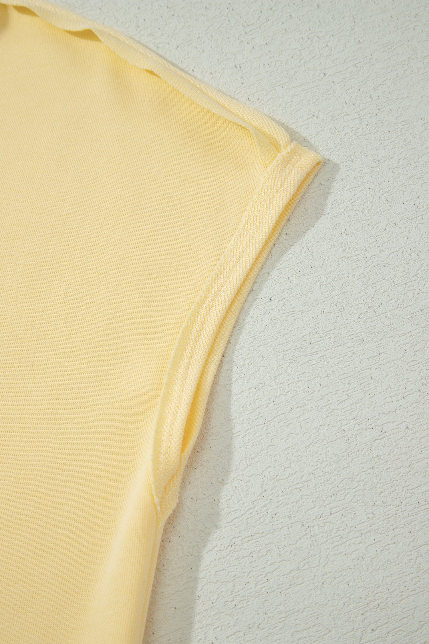 Yellow Cream Loose Polo Tee Elastic Waist 2pcs Short Set