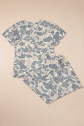 Multicolour Retro and Camouflage 2pcs Outfit