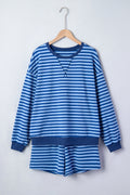 Stripe Casual Short Set