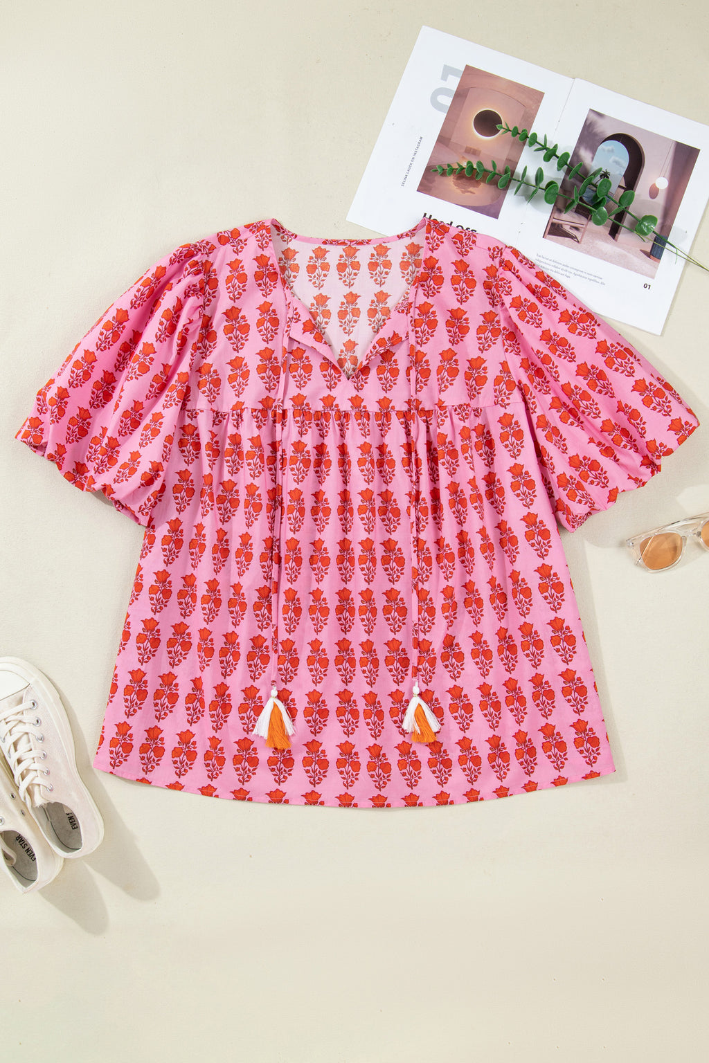 Blush Bloom Floral Blouse
