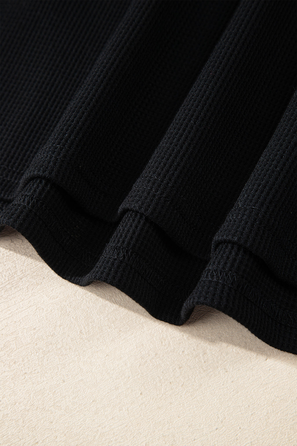 Waffle Knit Denim Polo Tee Dress