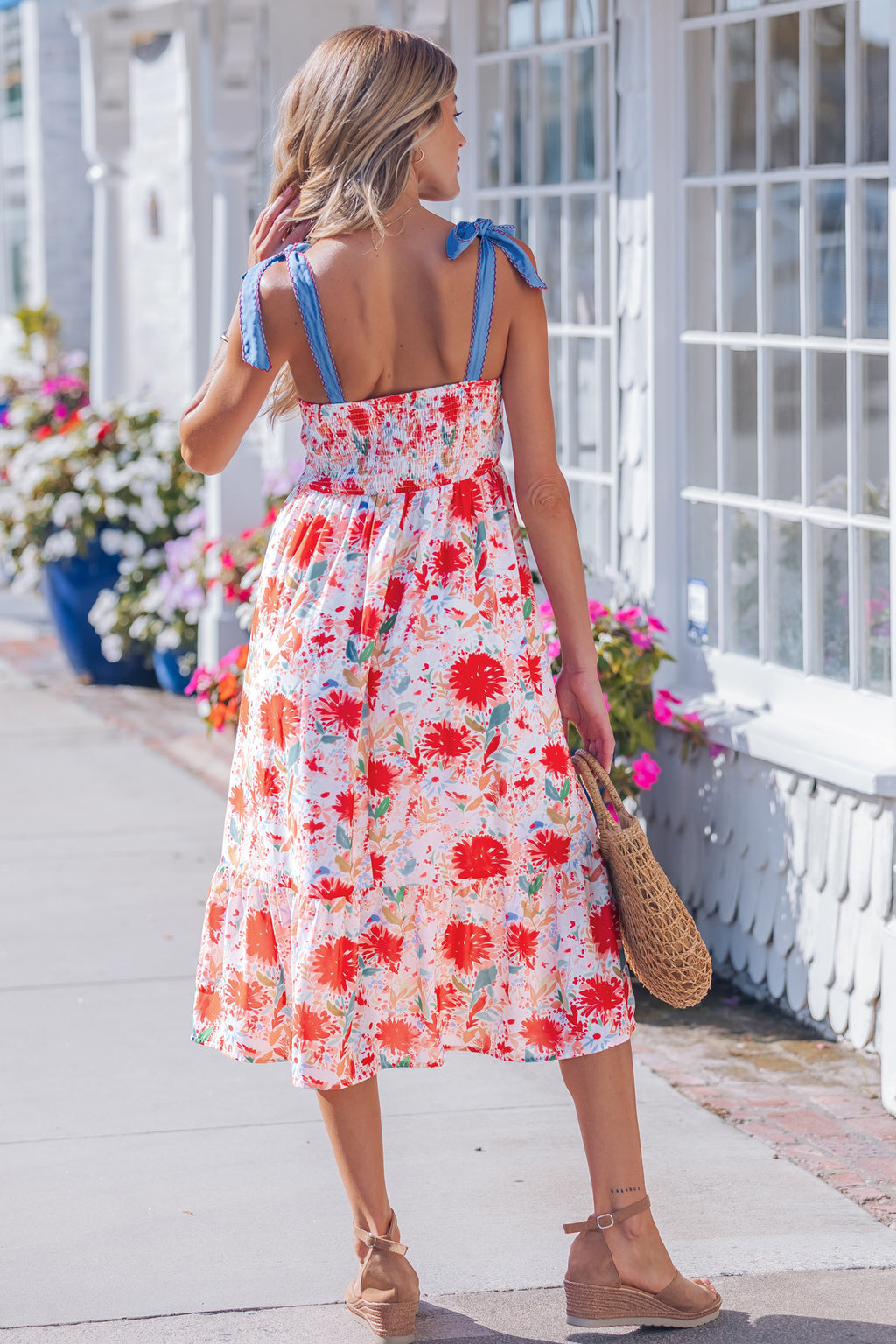Red Floral Dress