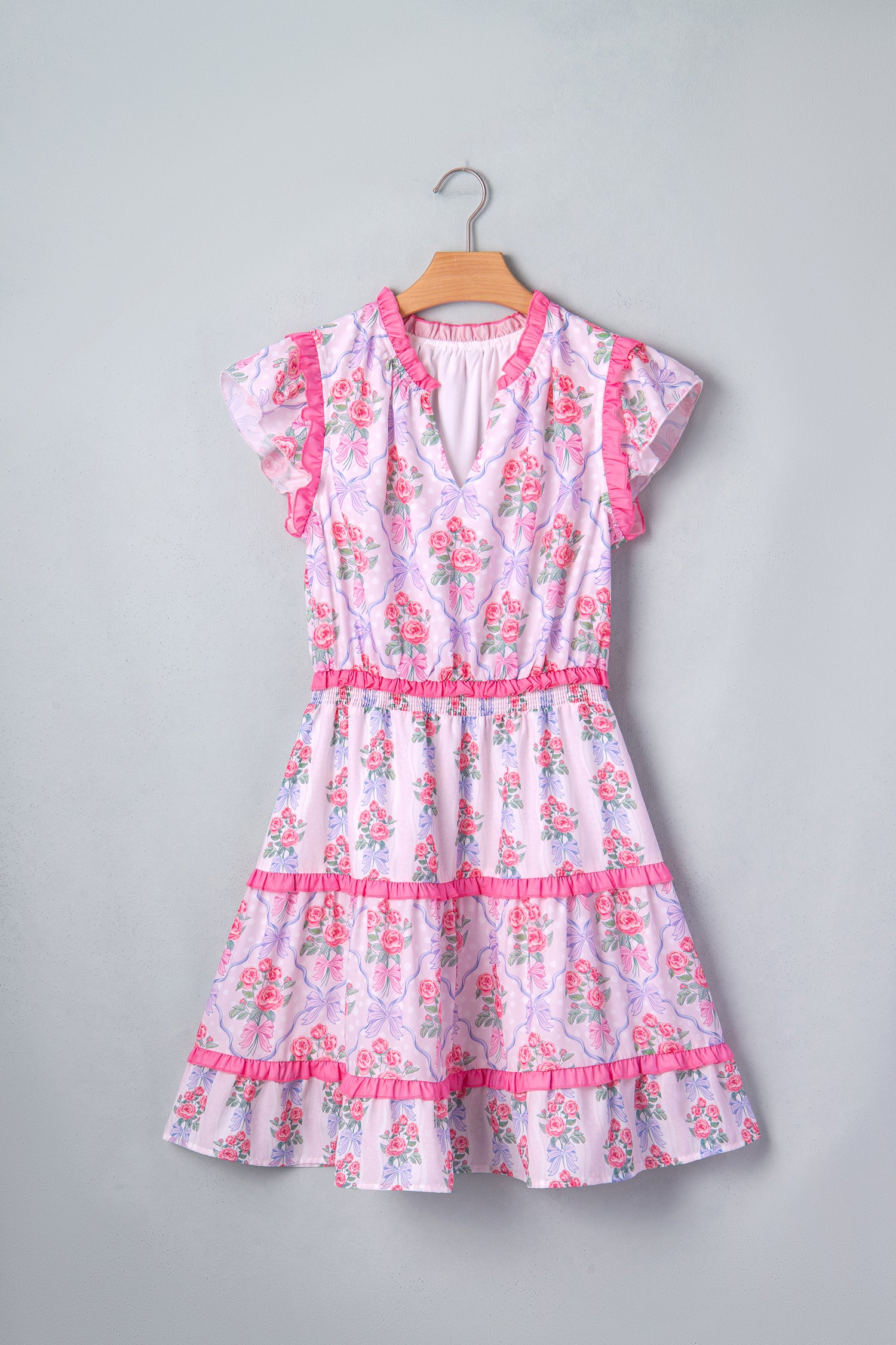 Violet Bloom Ruffle Dress