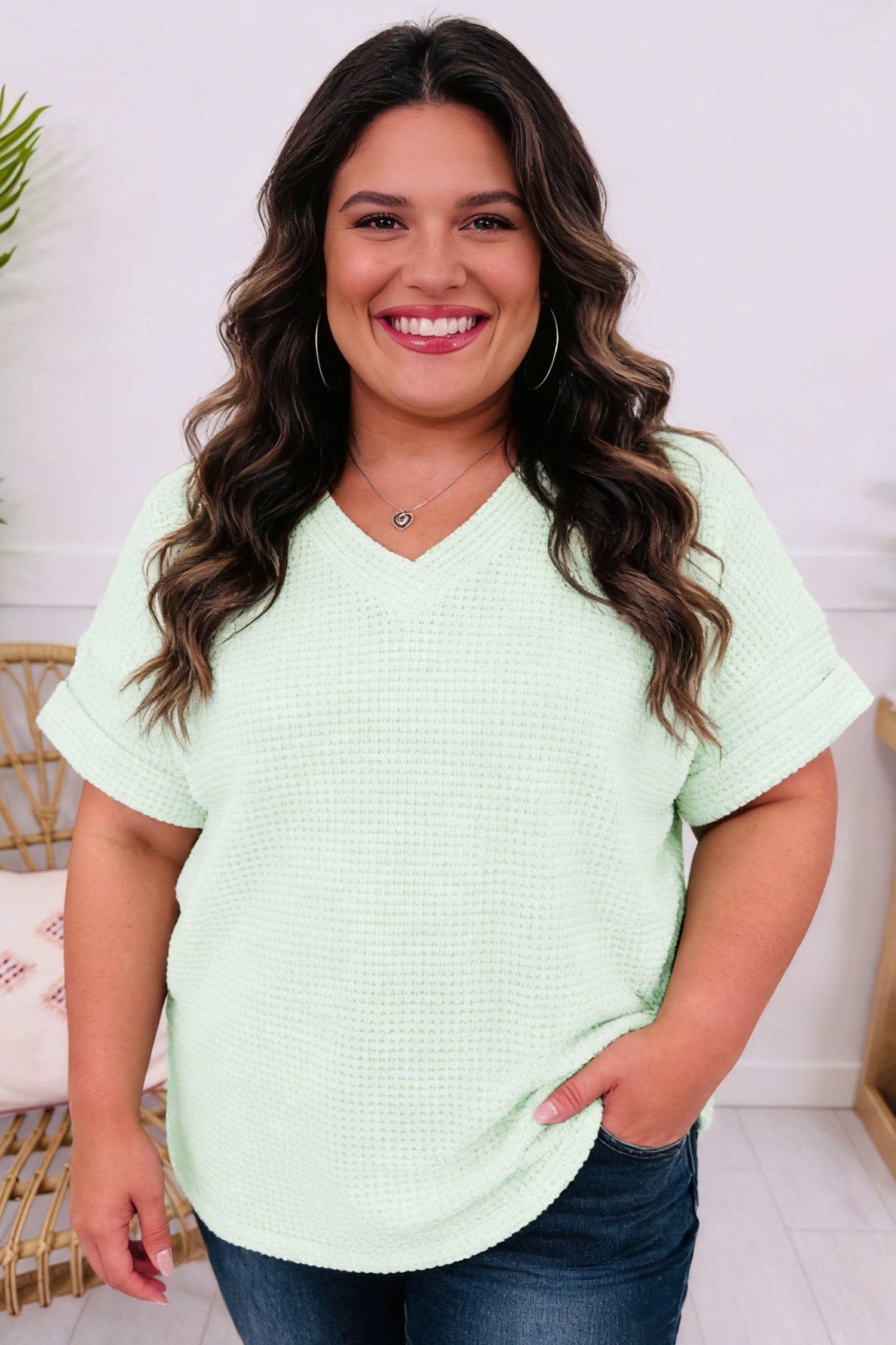 Clearly Aqua Knit Top