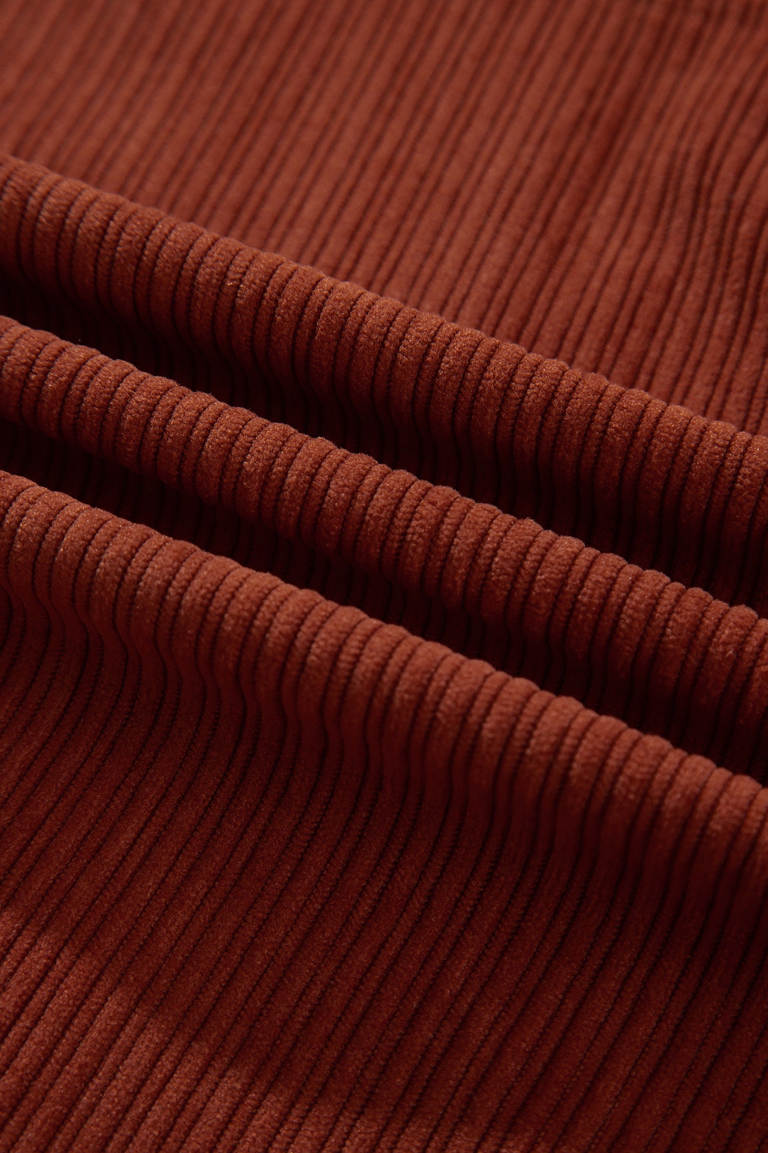 Clay Ribbed Corduroy Zip-Up Sleeveless Pocket Sheath Dress