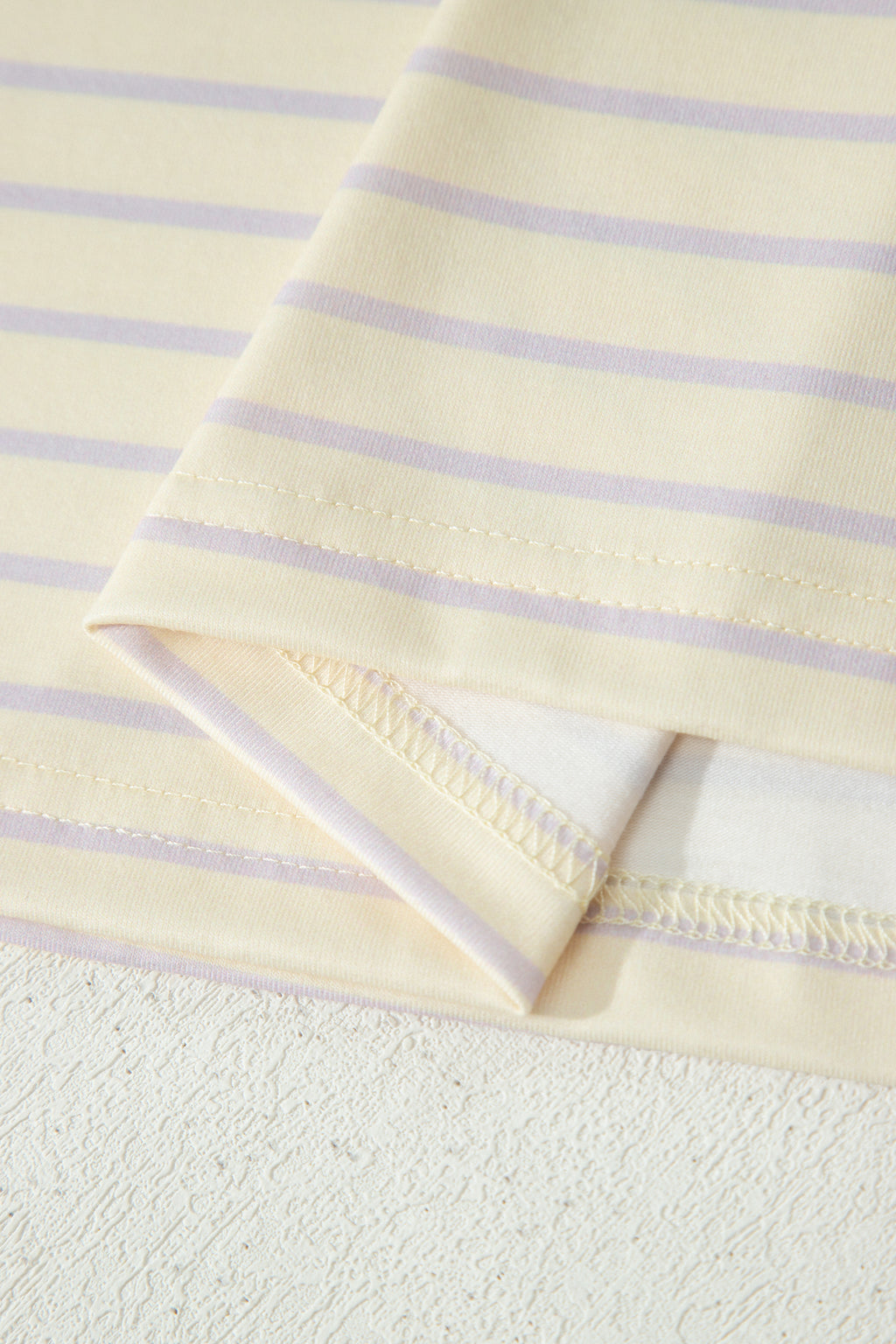 Yellow Stripe Relaxed Tee Drawstring Shorts 2pcs Outfit