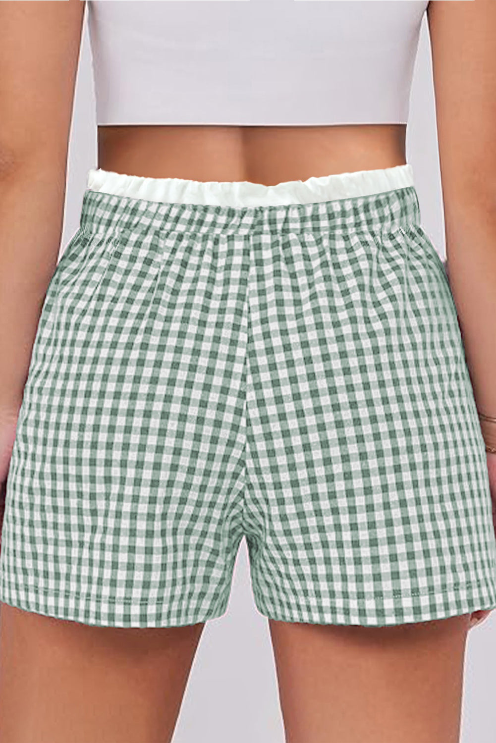 Savy Sage Plaid Shorts